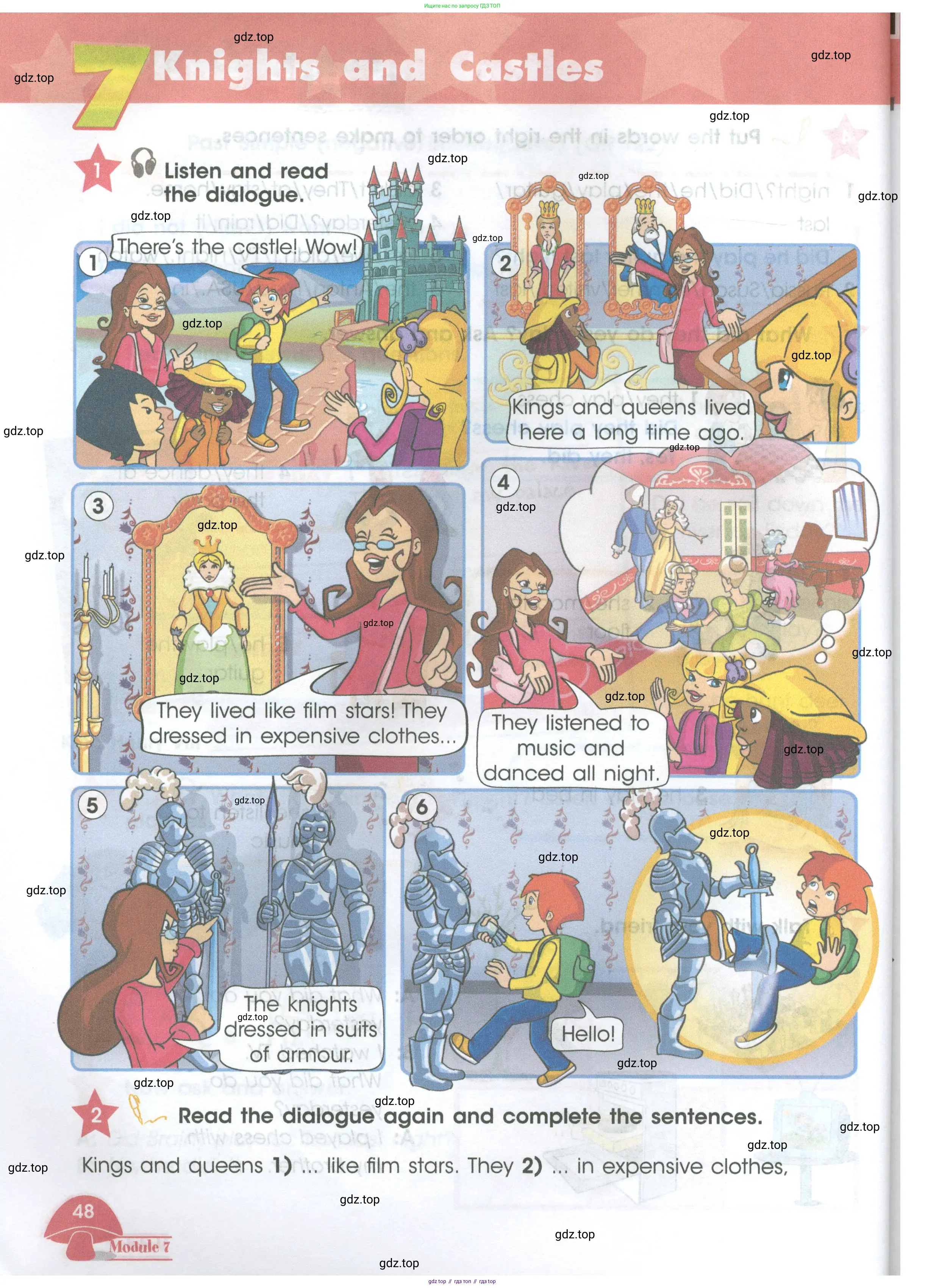 Английский язык (english), 4 класс Учебник (Student's book), авторы: Баранова Ксения Михайловна (Baranova Ksenia), Дули Дженни (Dooley Jenny), Копылова Виктория Викторовна (Kopylova Victoria), Мильруд Радислав Петрович (Millrood Radislav), Эванс Вирджиния (Evans Virginia), издательство Просвещение, Москва, 2023, розового цвета, Часть ( Part) 1, страница 48