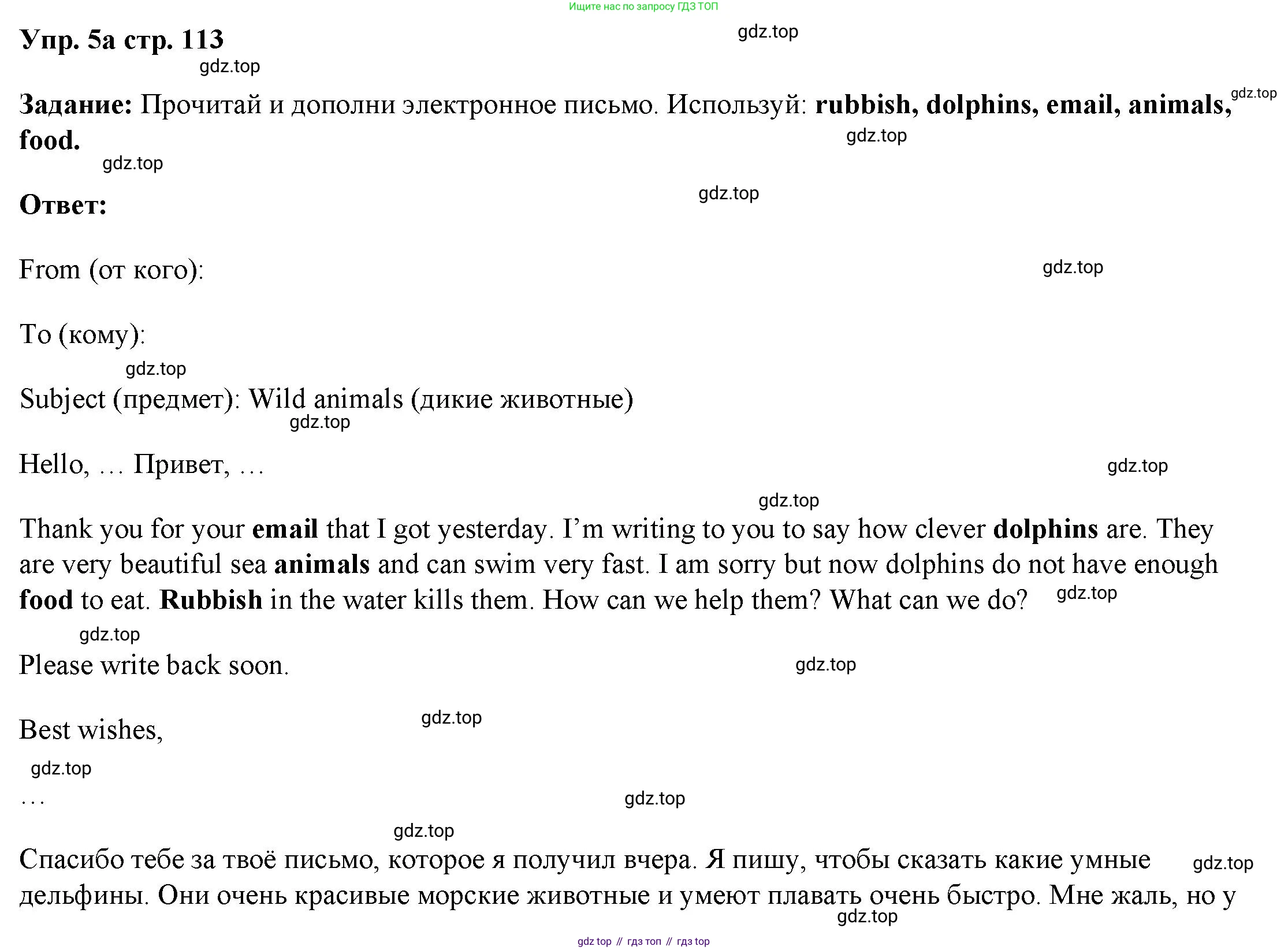 ГДЗ Английский язык (english), 4 класс Учебник (Student's book), авторы: Баранова Ксения Михайловна (Baranova Ksenia), Дули Дженни (Dooley Jenny), Копылова Виктория Викторовна (Kopylova Victoria), Мильруд Радислав Петрович (Millrood Radislav), Эванс Вирджиния (Evans Virginia), издательство Просвещение, Москва, 2023, розового цвета, Часть ( Part) 1, страница 113, номер 5, Решение