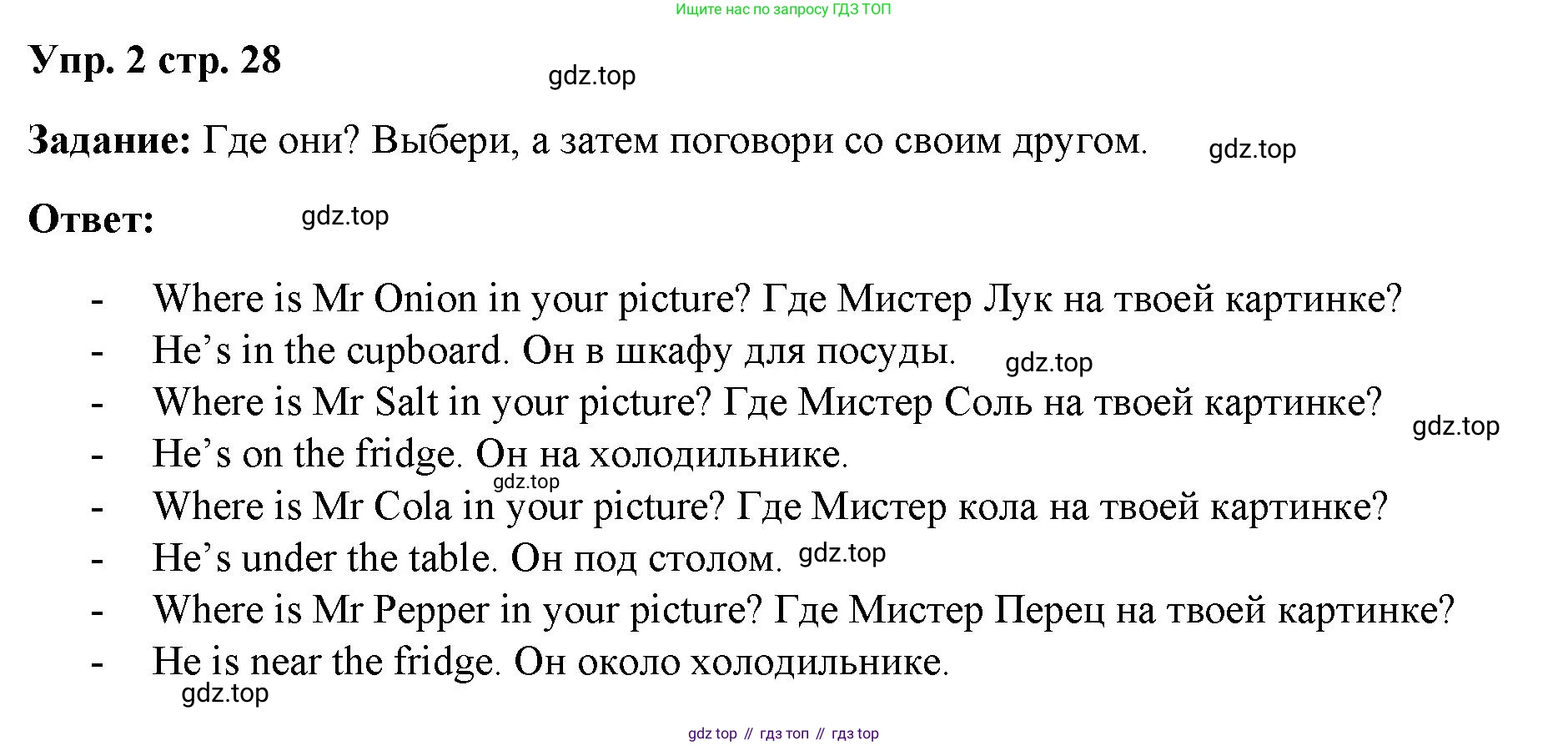 ГДЗ Английский язык (english), 4 класс Учебник (Student's book), авторы: Баранова Ксения Михайловна (Baranova Ksenia), Дули Дженни (Dooley Jenny), Копылова Виктория Викторовна (Kopylova Victoria), Мильруд Радислав Петрович (Millrood Radislav), Эванс Вирджиния (Evans Virginia), издательство Просвещение, Москва, 2023, розового цвета, Часть ( Part) 2, страница 28, номер 2, Решение