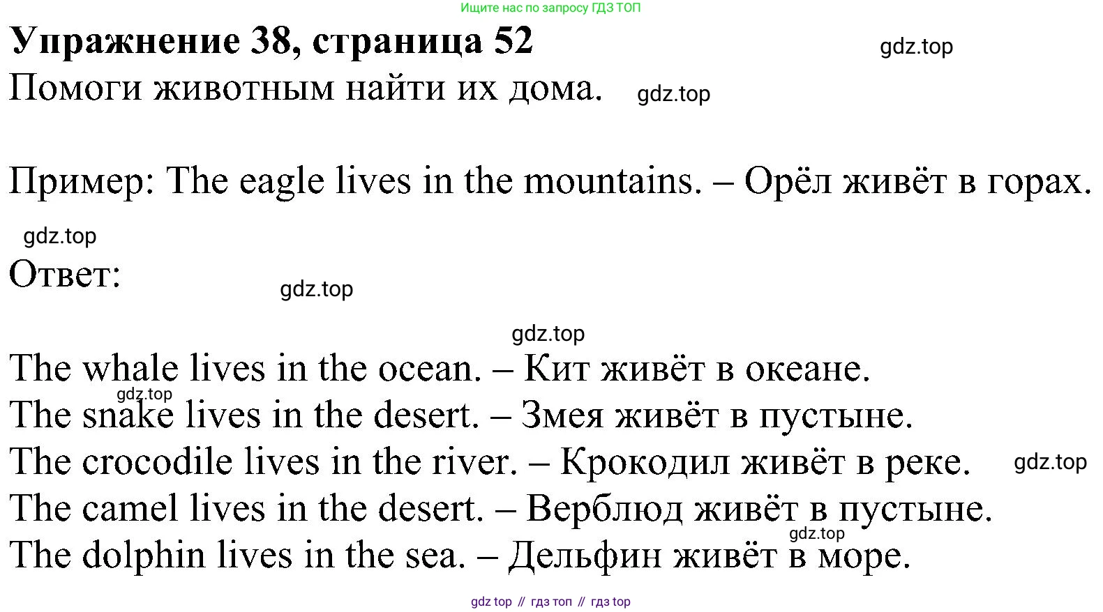 ГДЗ Английский язык (english), 4 класс Учебник (Student's book), авторы: Биболетова Мерем Забатовна, Денисенко Ольга Анатольевна, Трубанева Наталия Николаевна, издательство Просвещение, Москва, 2024, оранжевого цвета, страница 52, номер 38, Решение