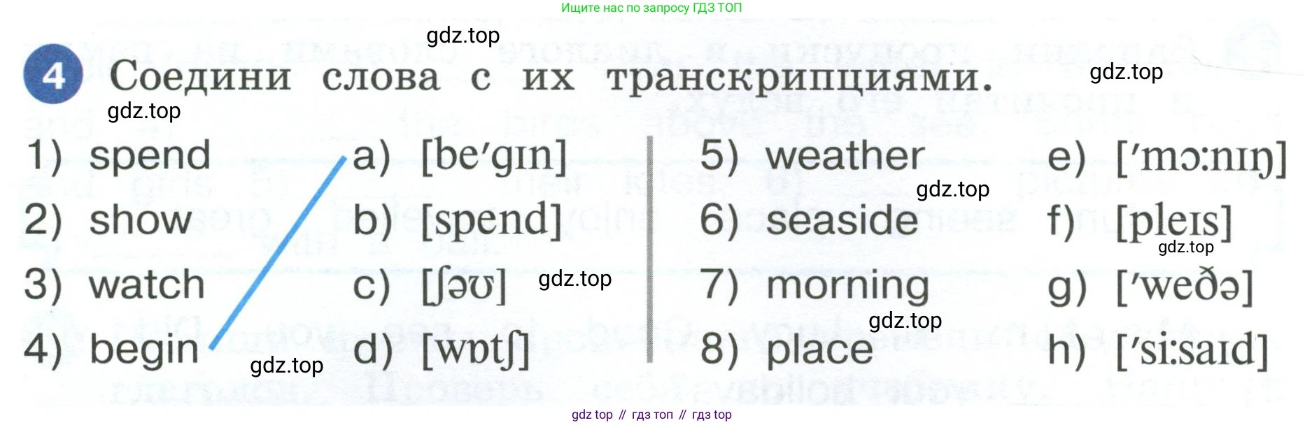 ГДЗ Английский язык (english), 4 класс рабочая тетрадь, авторы: Афанасьева Ольга Васильевна (Afanasyeva Olga), Баранова Ксения Михайловна (Baranova Ksenia), Михеева Ирина Владимировна (Mikheeva Irina), издательство Просвещение, Москва, 2024, красного цвета, Часть 1, страница 7, номер 4, Условие