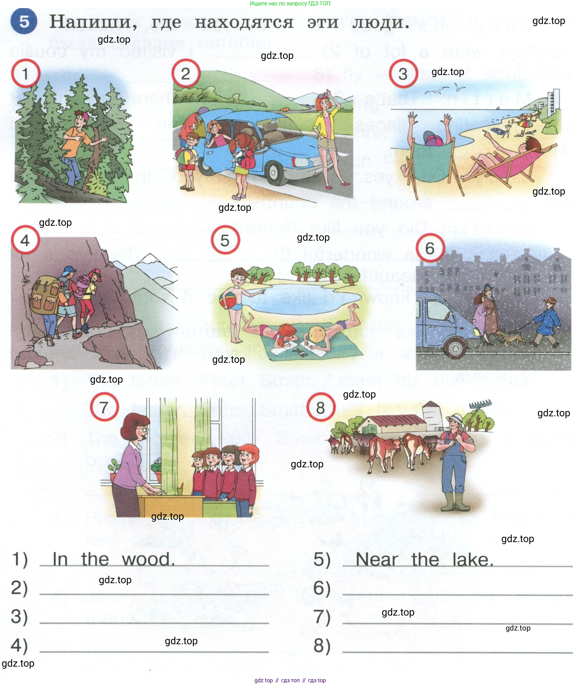 ГДЗ Английский язык (english), 4 класс рабочая тетрадь, авторы: Афанасьева Ольга Васильевна (Afanasyeva Olga), Баранова Ксения Михайловна (Baranova Ksenia), Михеева Ирина Владимировна (Mikheeva Irina), издательство Просвещение, Москва, 2024, красного цвета, Часть 1, страница 7, номер 5, Условие