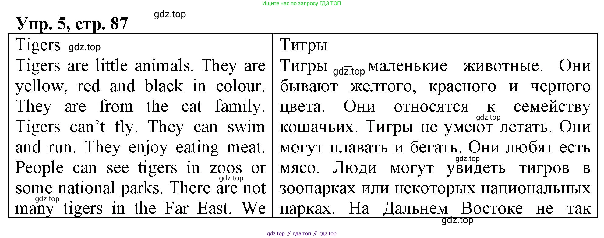 ГДЗ Английский язык (english), 4 класс рабочая тетрадь, авторы: Афанасьева Ольга Васильевна (Afanasyeva Olga), Баранова Ксения Михайловна (Baranova Ksenia), Михеева Ирина Владимировна (Mikheeva Irina), издательство Просвещение, Москва, 2024, красного цвета, Часть 2, страница 87, номер 5, Решение