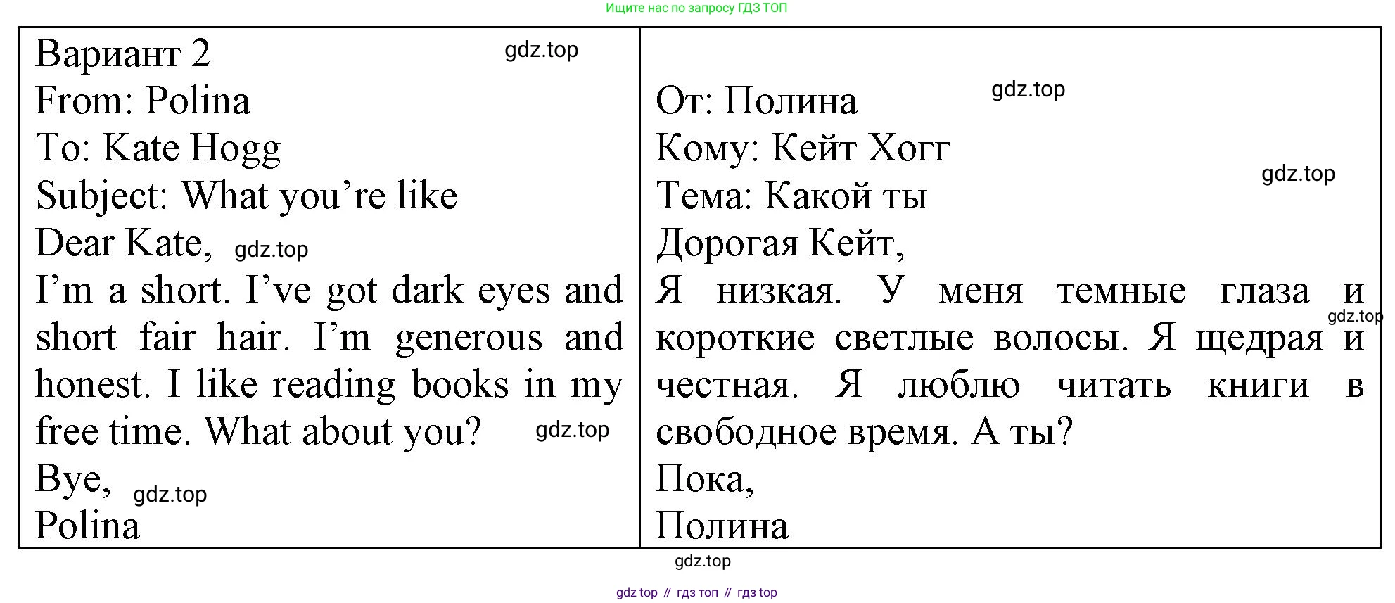 ГДЗ Английский язык (english), 4 класс рабочая тетрадь, авторы: Афанасьева Ольга Васильевна (Afanasyeva Olga), Баранова Ксения Михайловна (Baranova Ksenia), Михеева Ирина Владимировна (Mikheeva Irina), издательство Просвещение, Москва, 2024, красного цвета, Часть 1, страница 41, номер 4, Решение (продолжение 2)