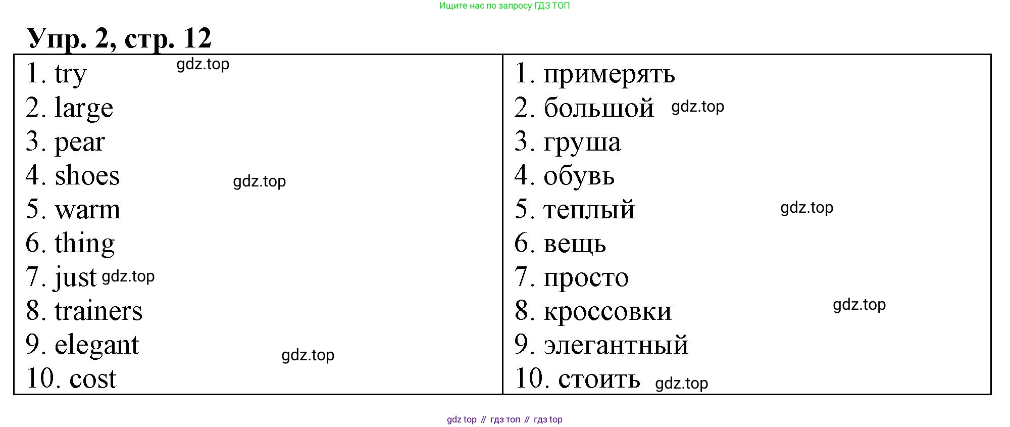 ГДЗ Английский язык (english), 4 класс рабочая тетрадь, авторы: Афанасьева Ольга Васильевна (Afanasyeva Olga), Баранова Ксения Михайловна (Baranova Ksenia), Михеева Ирина Владимировна (Mikheeva Irina), издательство Просвещение, Москва, 2024, красного цвета, Часть 2, страница 12, номер 2, Решение