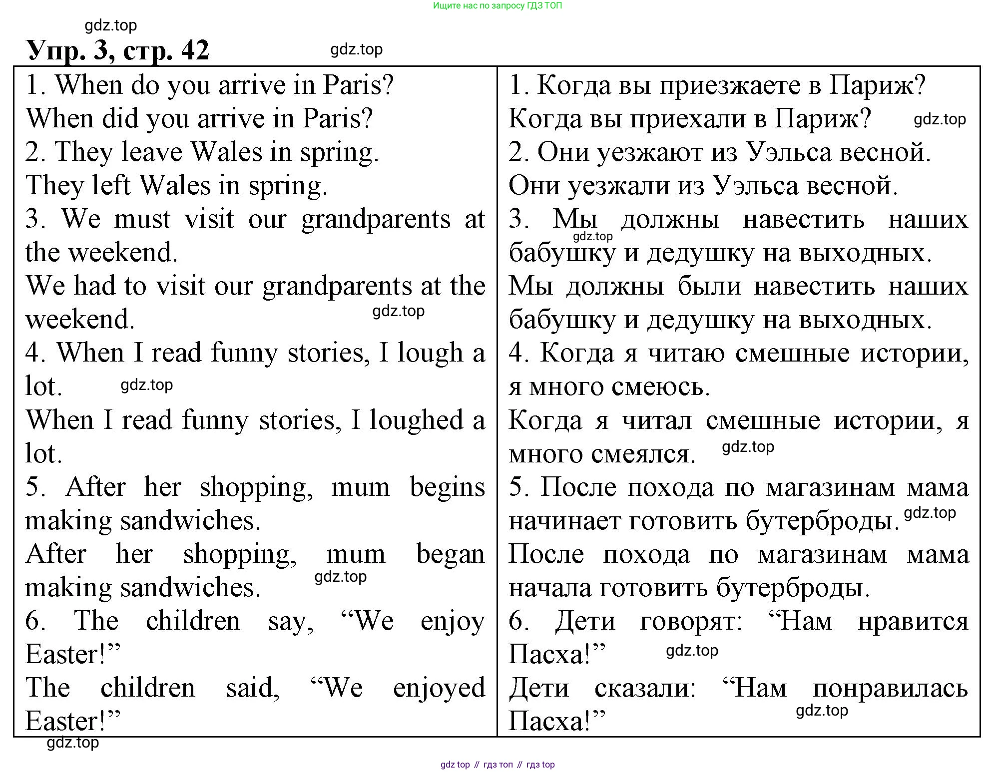 ГДЗ Английский язык (english), 4 класс рабочая тетрадь, авторы: Афанасьева Ольга Васильевна (Afanasyeva Olga), Баранова Ксения Михайловна (Baranova Ksenia), Михеева Ирина Владимировна (Mikheeva Irina), издательство Просвещение, Москва, 2024, красного цвета, Часть 2, страница 42, номер 3, Решение