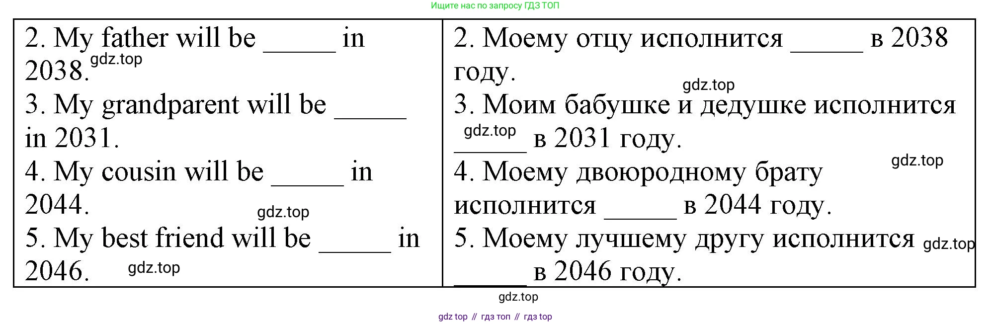 ГДЗ Английский язык (english), 4 класс рабочая тетрадь, авторы: Афанасьева Ольга Васильевна (Afanasyeva Olga), Баранова Ксения Михайловна (Baranova Ksenia), Михеева Ирина Владимировна (Mikheeva Irina), издательство Просвещение, Москва, 2024, красного цвета, Часть 2, страница 60, номер 4, Решение (продолжение 2)