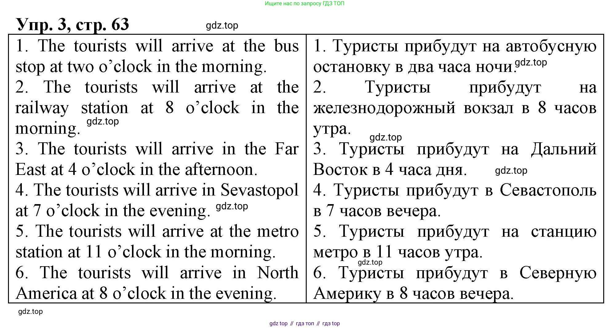 ГДЗ Английский язык (english), 4 класс рабочая тетрадь, авторы: Афанасьева Ольга Васильевна (Afanasyeva Olga), Баранова Ксения Михайловна (Baranova Ksenia), Михеева Ирина Владимировна (Mikheeva Irina), издательство Просвещение, Москва, 2024, красного цвета, Часть 2, страница 63, номер 3, Решение