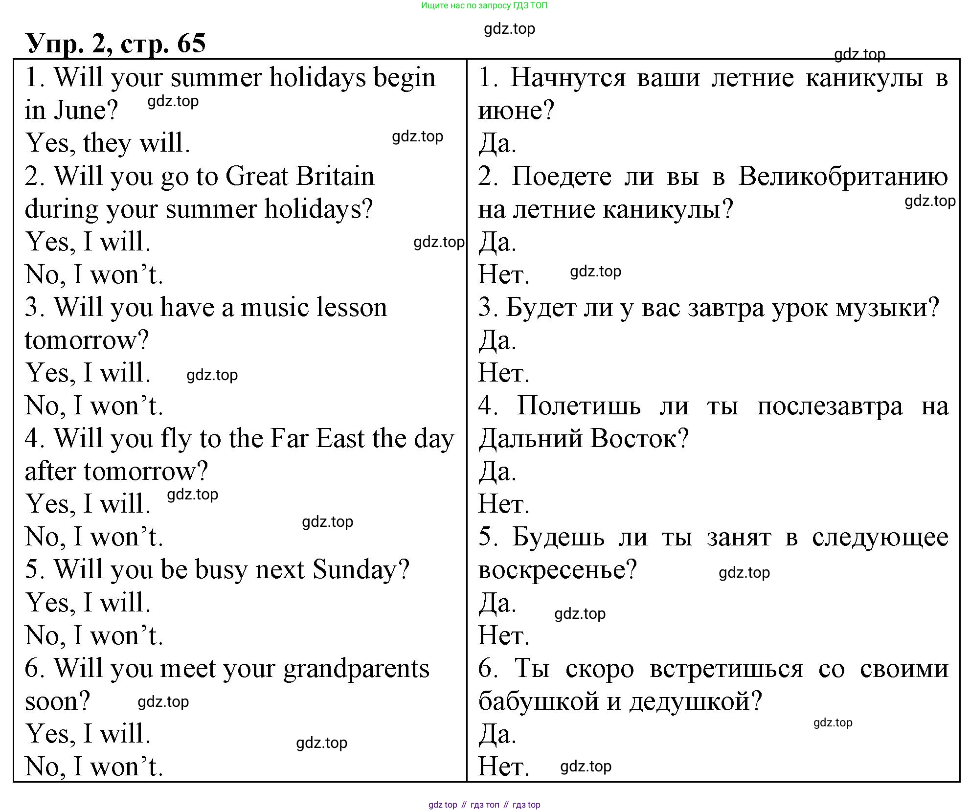 ГДЗ Английский язык (english), 4 класс рабочая тетрадь, авторы: Афанасьева Ольга Васильевна (Afanasyeva Olga), Баранова Ксения Михайловна (Baranova Ksenia), Михеева Ирина Владимировна (Mikheeva Irina), издательство Просвещение, Москва, 2024, красного цвета, Часть 2, страница 65, номер 2, Решение