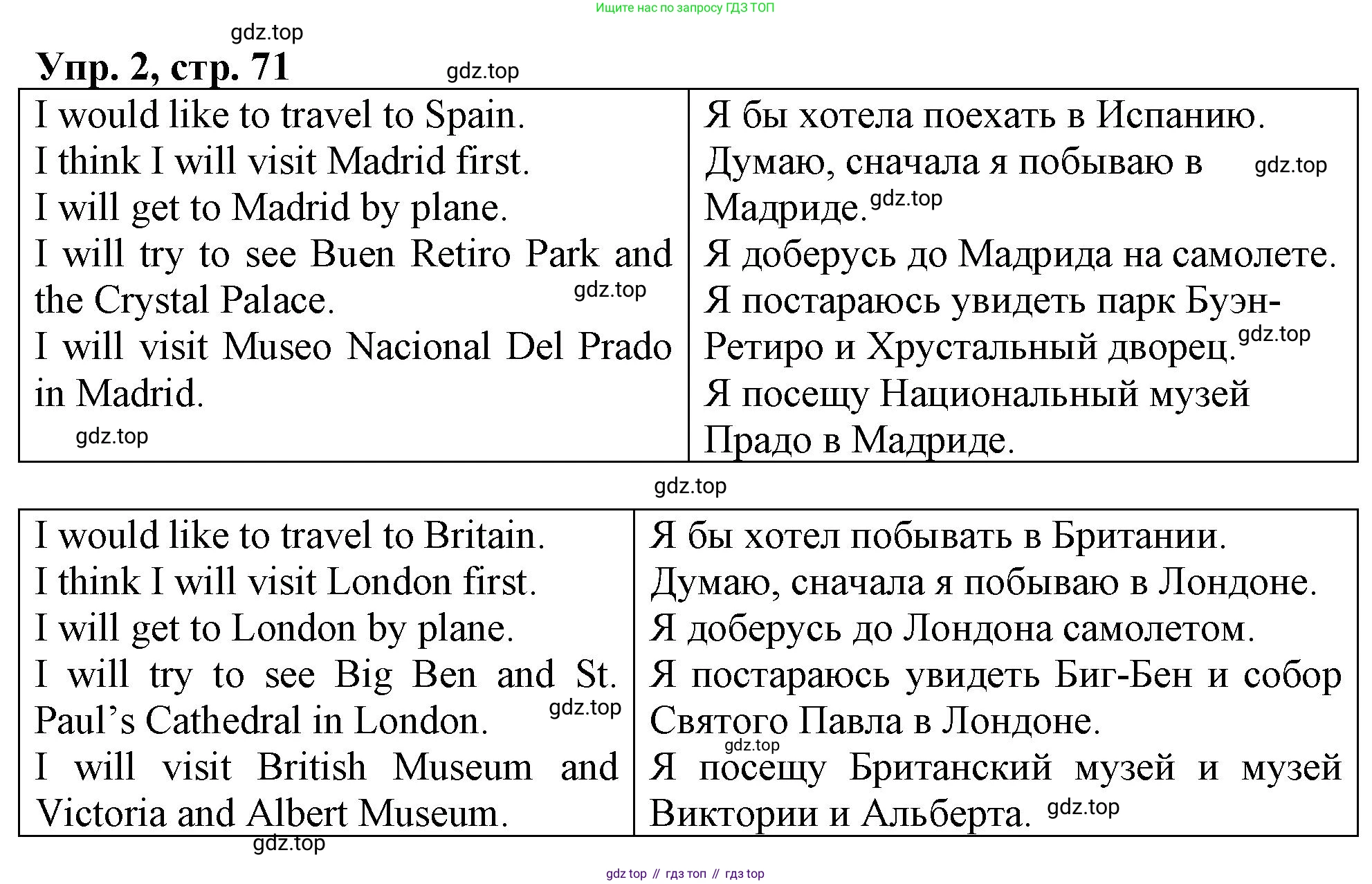 ГДЗ Английский язык (english), 4 класс рабочая тетрадь, авторы: Афанасьева Ольга Васильевна (Afanasyeva Olga), Баранова Ксения Михайловна (Baranova Ksenia), Михеева Ирина Владимировна (Mikheeva Irina), издательство Просвещение, Москва, 2024, красного цвета, Часть 2, страница 71, номер 2, Решение