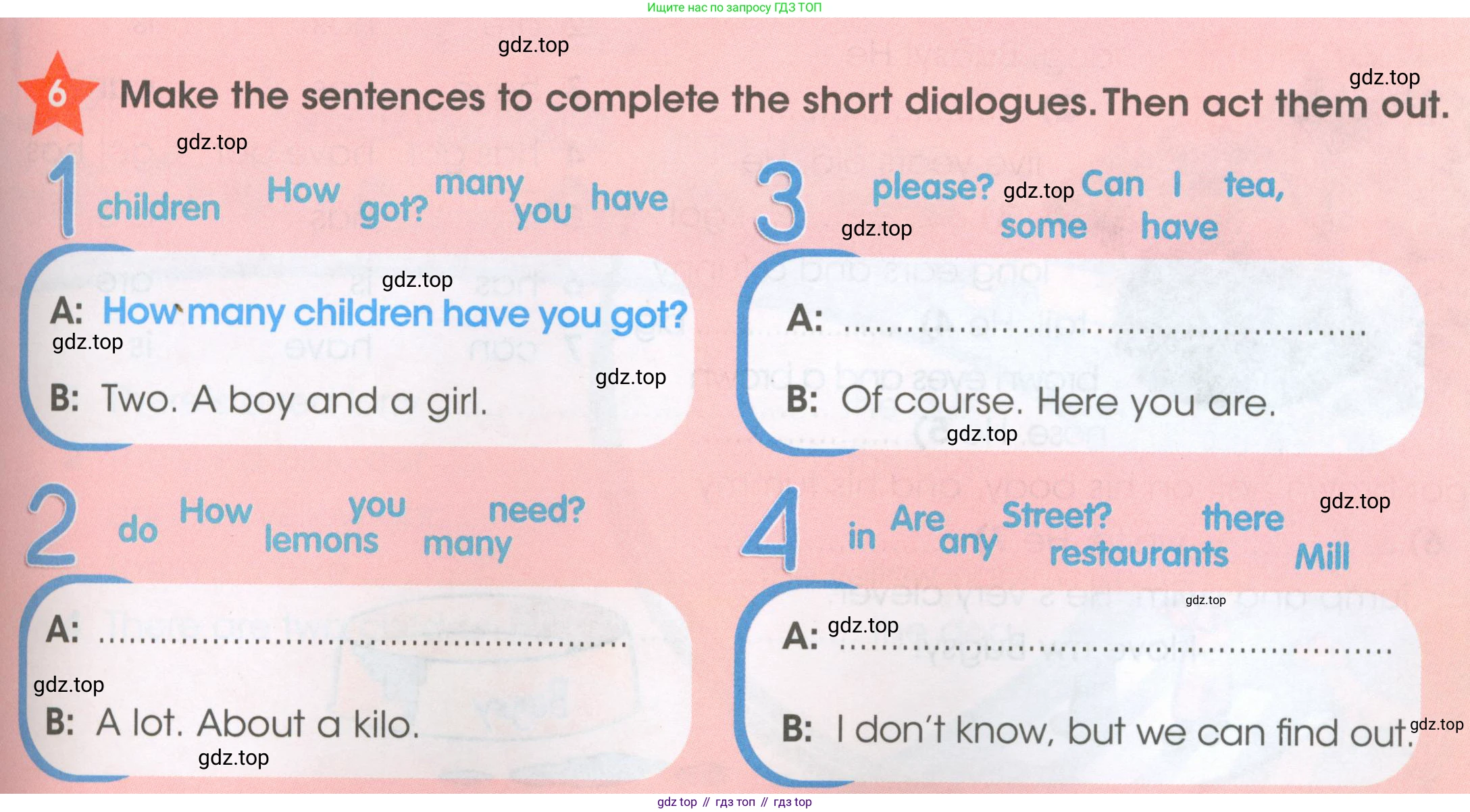 ГДЗ Английский язык (english), 4 класс Рабочая тетрадь (workbook), авторы: Баранова Ксения Михайловна (Baranova Ksenia), Бадулина Ольга Ивановна, Копылова Виктория Викторовна (Kopylova Victoria), Мильруд Радислав Петрович (Millrood Radislav), Эванс Вирджиния (Evans Virginia), издательство Просвещение, Москва, 2023, оранжевого цвета, Часть ( Part) 1, страница 51, номер 6, Условие