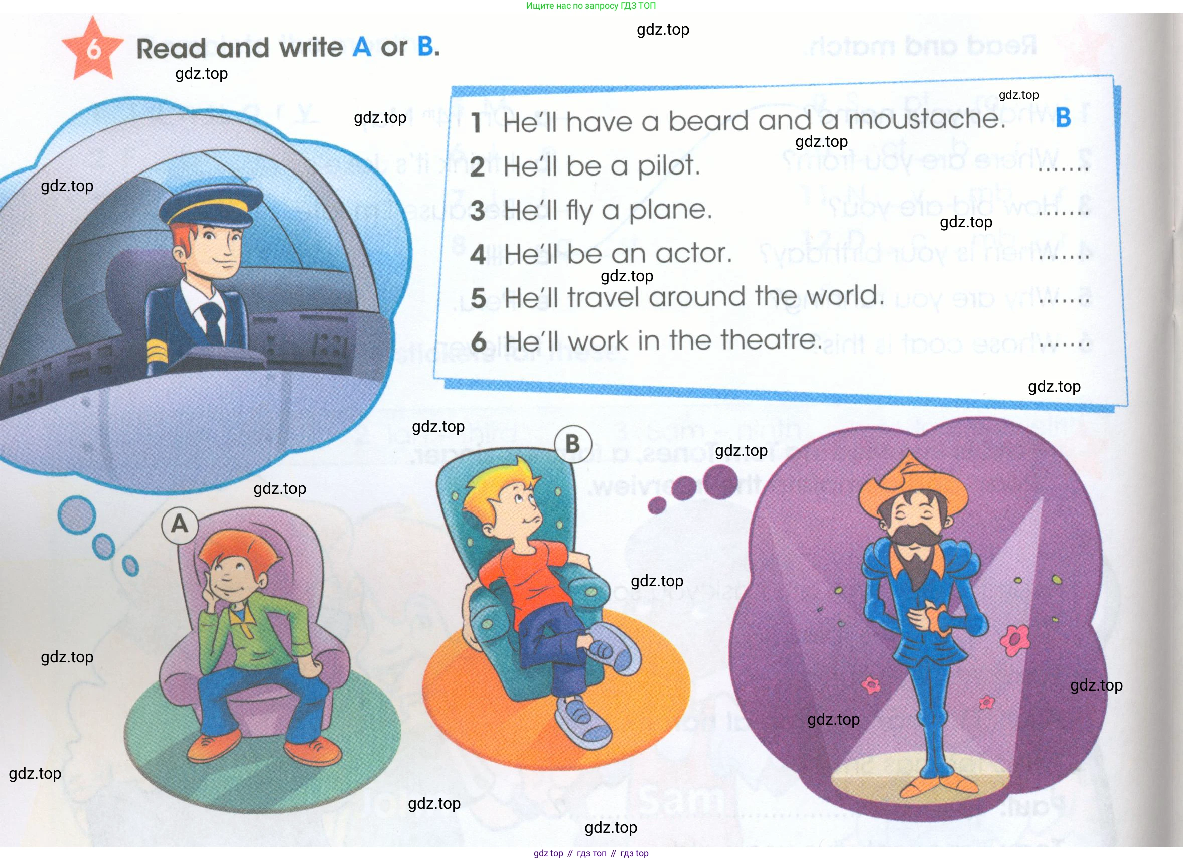 ГДЗ Английский язык (english), 4 класс Рабочая тетрадь (workbook), авторы: Баранова Ксения Михайловна (Baranova Ksenia), Бадулина Ольга Ивановна, Копылова Виктория Викторовна (Kopylova Victoria), Мильруд Радислав Петрович (Millrood Radislav), Эванс Вирджиния (Evans Virginia), издательство Просвещение, Москва, 2023, оранжевого цвета, Часть ( Part) 2, страница 38, номер 6, Условие