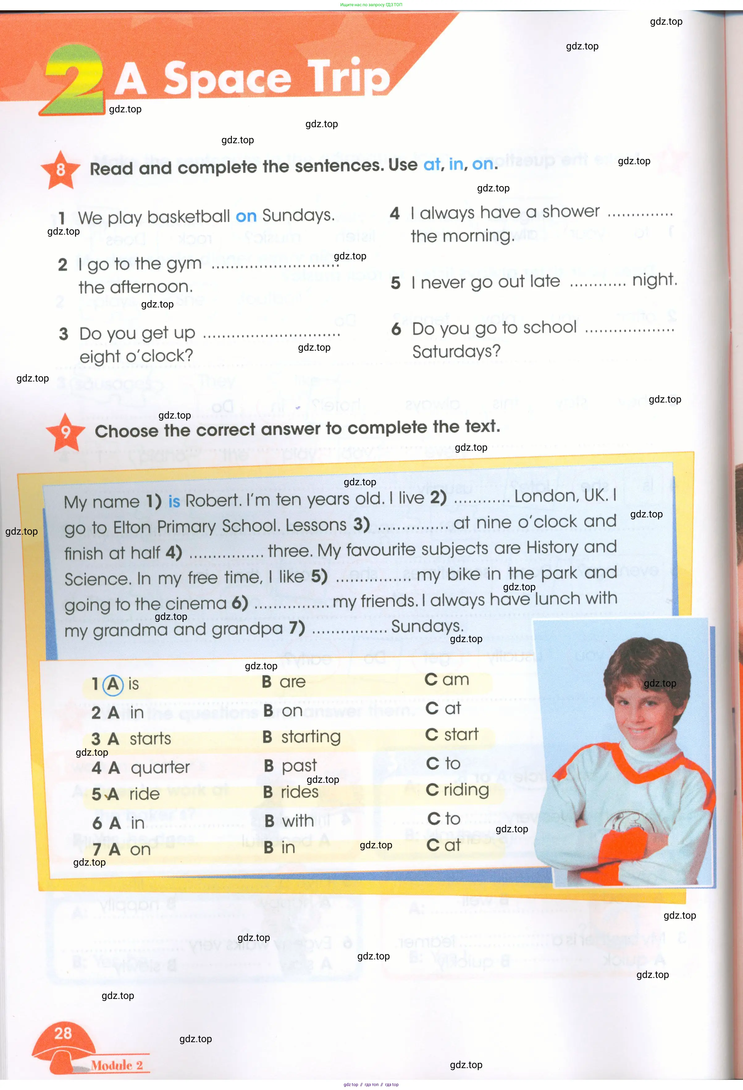 Английский язык (english), 4 класс Рабочая тетрадь (workbook), авторы: Баранова Ксения Михайловна (Baranova Ksenia), Бадулина Ольга Ивановна, Копылова Виктория Викторовна (Kopylova Victoria), Мильруд Радислав Петрович (Millrood Radislav), Эванс Вирджиния (Evans Virginia), издательство Просвещение, Москва, 2023, оранжевого цвета, Часть ( Part) 1, страница 28