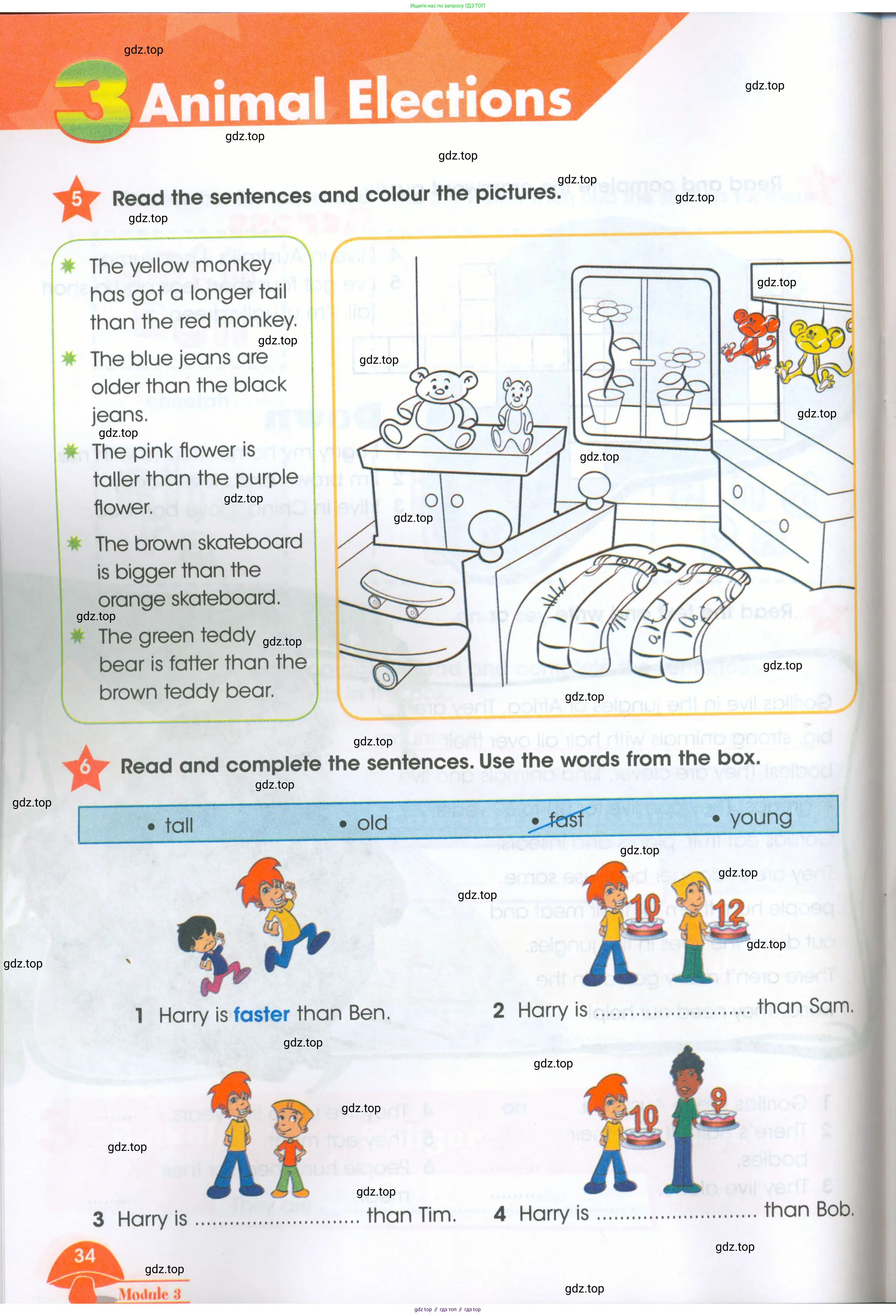 Английский язык (english), 4 класс Рабочая тетрадь (workbook), авторы: Баранова Ксения Михайловна (Baranova Ksenia), Бадулина Ольга Ивановна, Копылова Виктория Викторовна (Kopylova Victoria), Мильруд Радислав Петрович (Millrood Radislav), Эванс Вирджиния (Evans Virginia), издательство Просвещение, Москва, 2023, оранжевого цвета, Часть ( Part) 1, страница 34