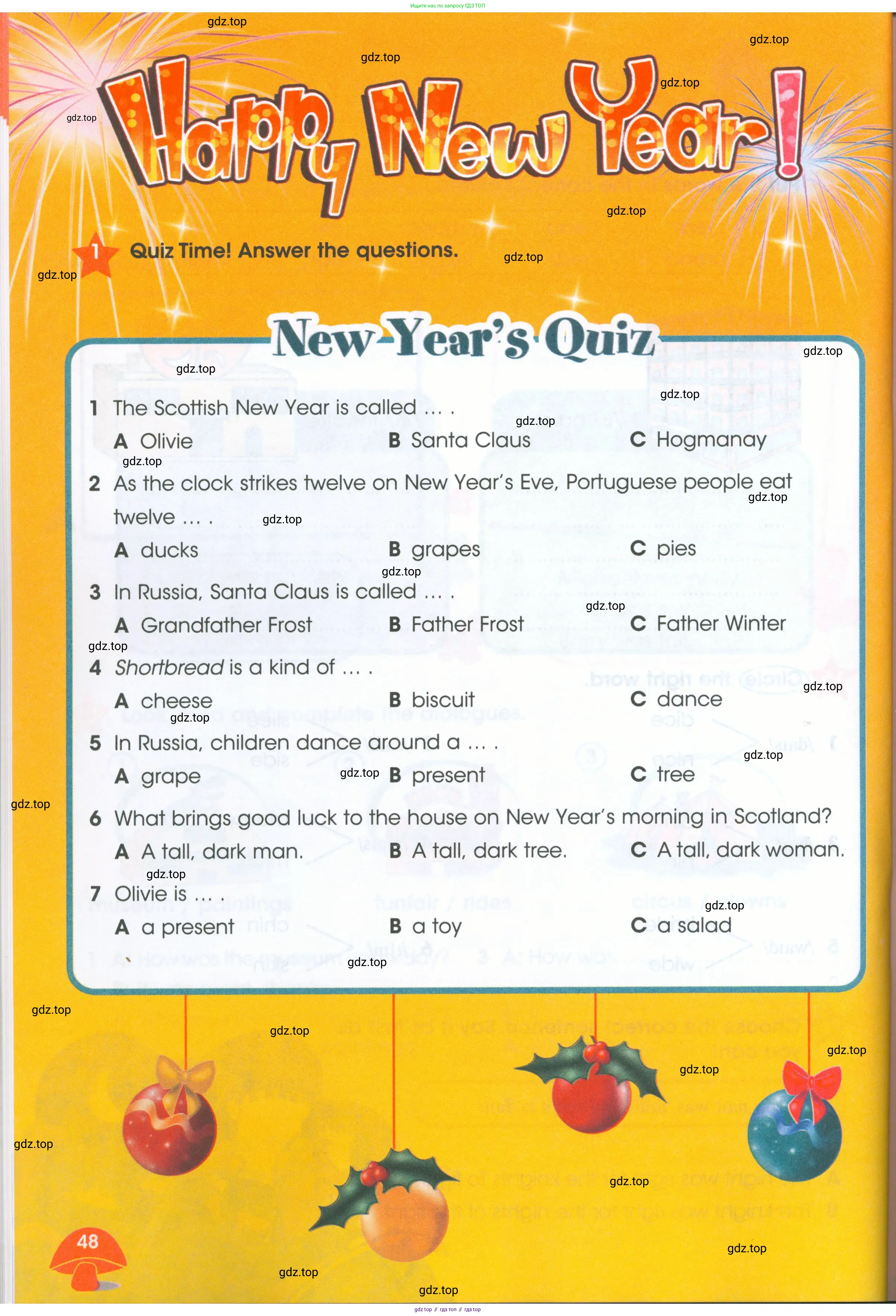 Английский язык (english), 4 класс Рабочая тетрадь (workbook), авторы: Баранова Ксения Михайловна (Baranova Ksenia), Бадулина Ольга Ивановна, Копылова Виктория Викторовна (Kopylova Victoria), Мильруд Радислав Петрович (Millrood Radislav), Эванс Вирджиния (Evans Virginia), издательство Просвещение, Москва, 2023, оранжевого цвета, Часть ( Part) 1, страница 48