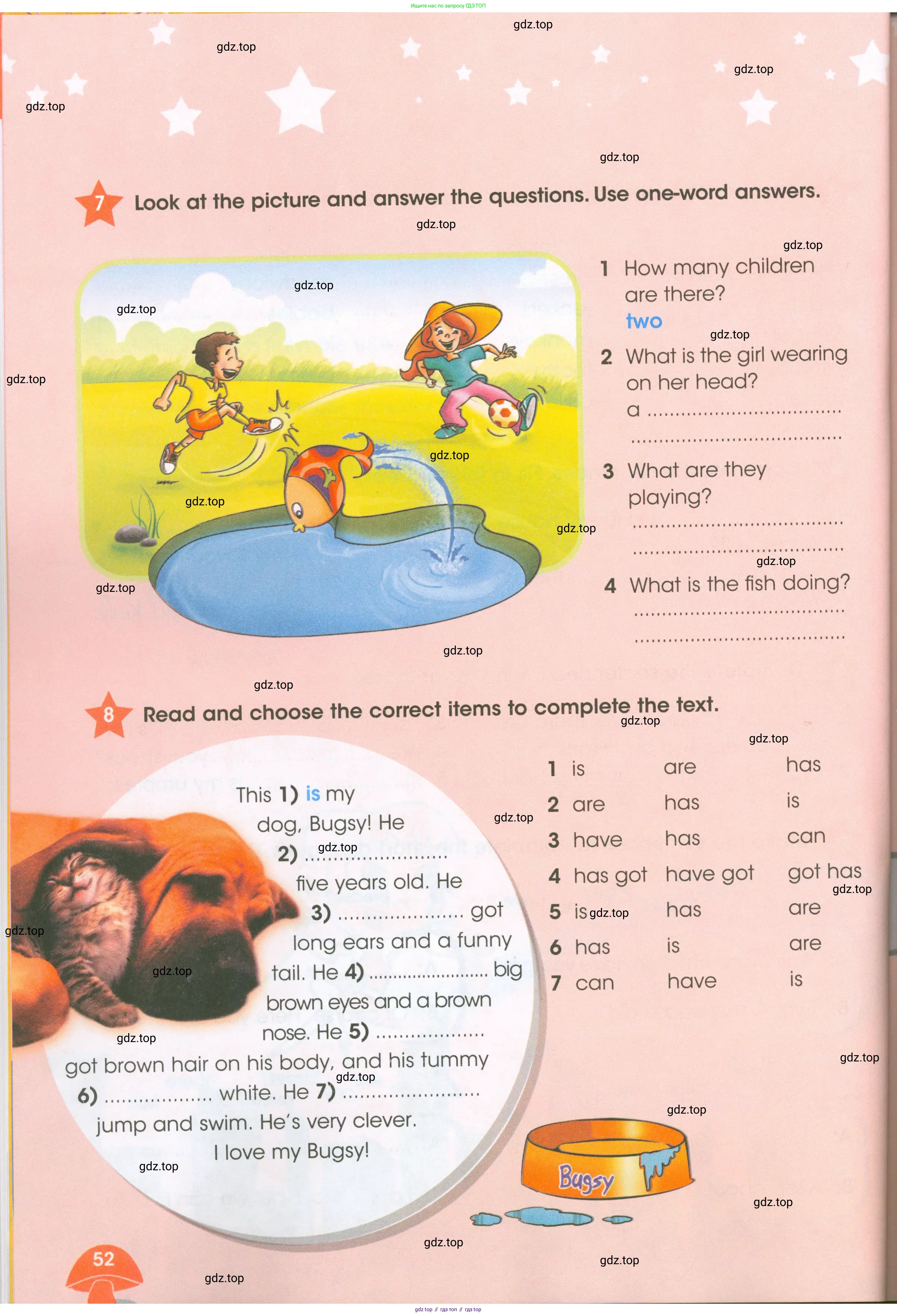 Английский язык (english), 4 класс Рабочая тетрадь (workbook), авторы: Баранова Ксения Михайловна (Baranova Ksenia), Бадулина Ольга Ивановна, Копылова Виктория Викторовна (Kopylova Victoria), Мильруд Радислав Петрович (Millrood Radislav), Эванс Вирджиния (Evans Virginia), издательство Просвещение, Москва, 2023, оранжевого цвета, Часть ( Part) 1, страница 52