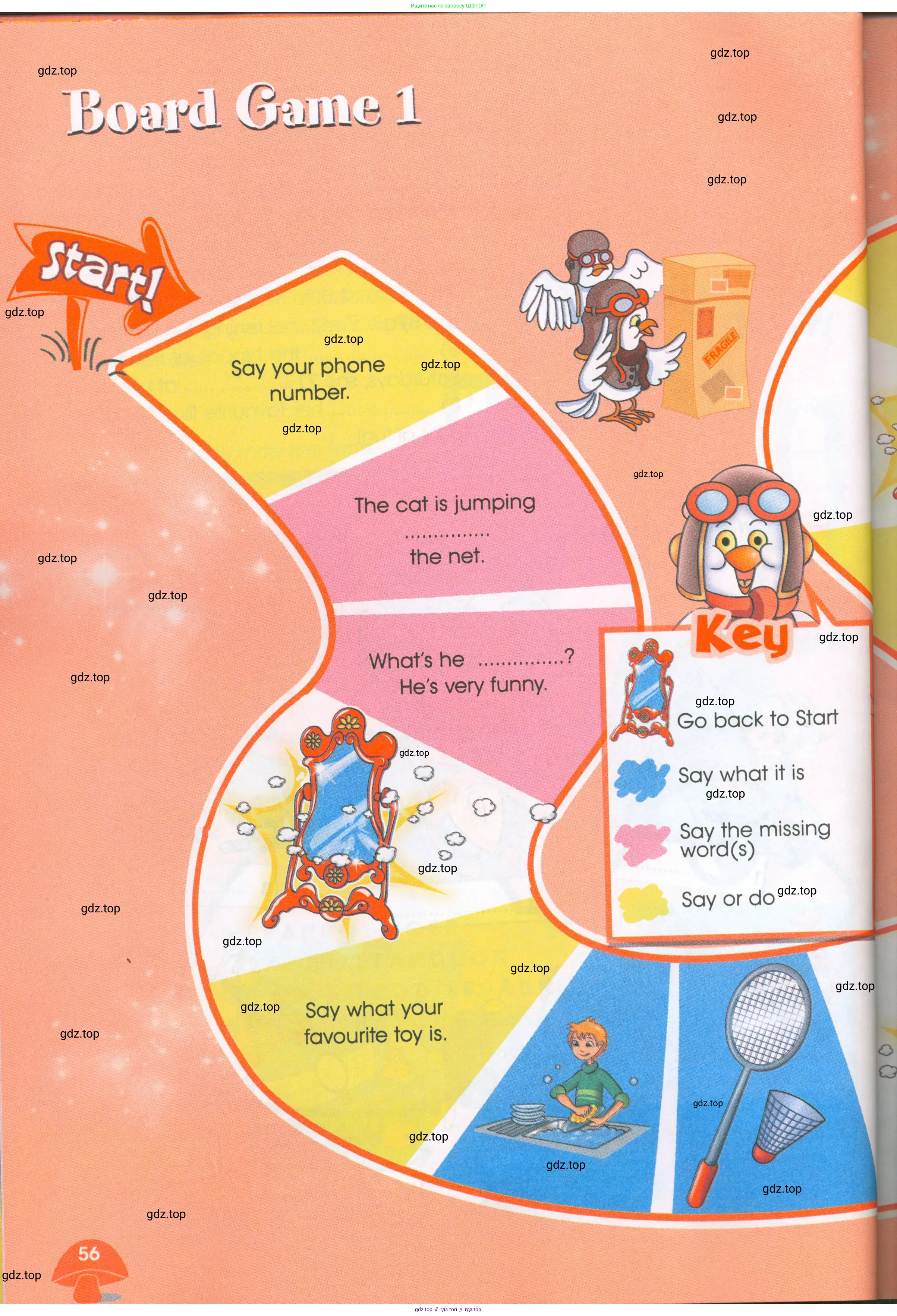 Английский язык (english), 4 класс Рабочая тетрадь (workbook), авторы: Баранова Ксения Михайловна (Baranova Ksenia), Бадулина Ольга Ивановна, Копылова Виктория Викторовна (Kopylova Victoria), Мильруд Радислав Петрович (Millrood Radislav), Эванс Вирджиния (Evans Virginia), издательство Просвещение, Москва, 2023, оранжевого цвета, Часть ( Part) 1, страница 56