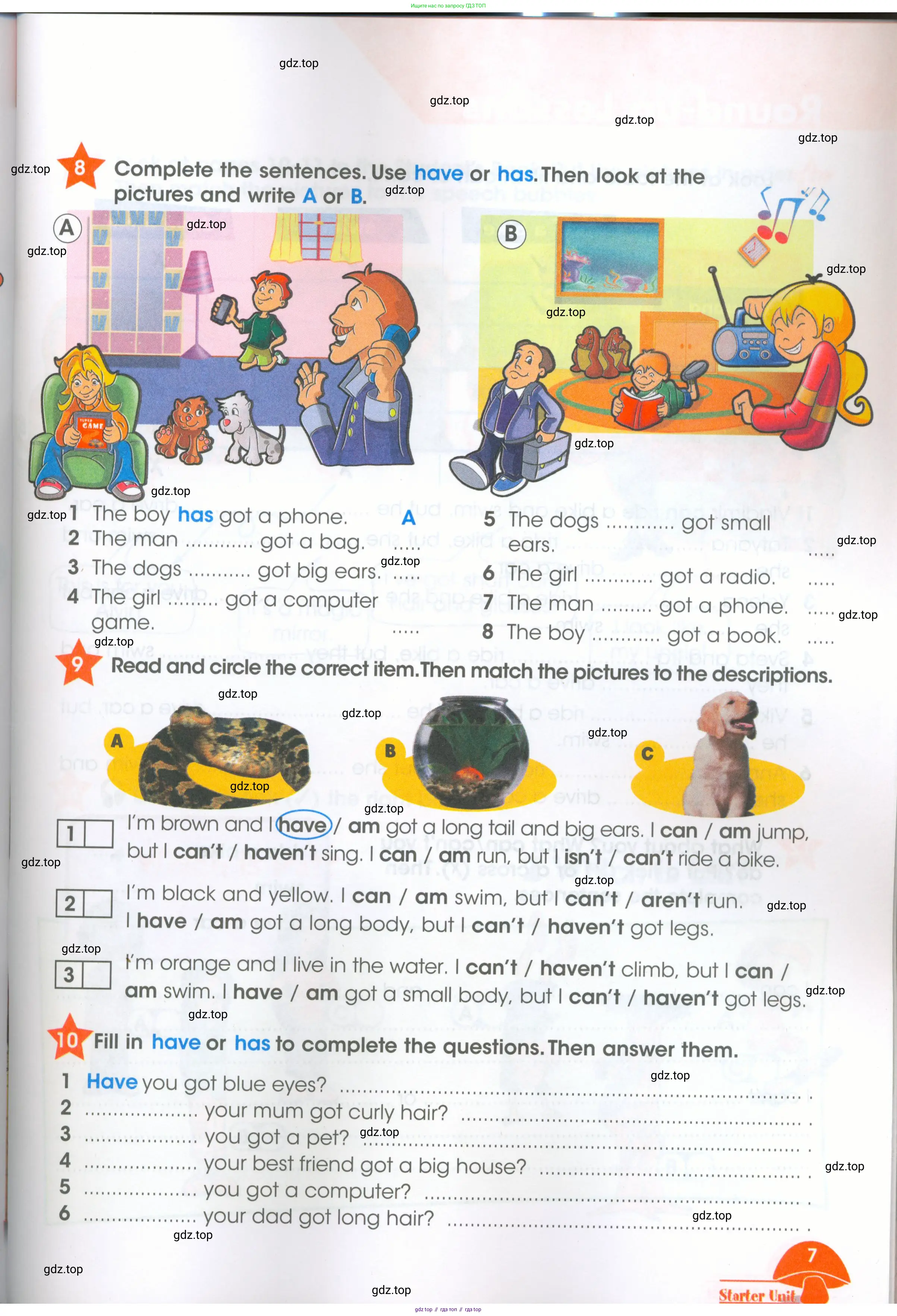 Английский язык (english), 4 класс Рабочая тетрадь (workbook), авторы: Баранова Ксения Михайловна (Baranova Ksenia), Бадулина Ольга Ивановна, Копылова Виктория Викторовна (Kopylova Victoria), Мильруд Радислав Петрович (Millrood Radislav), Эванс Вирджиния (Evans Virginia), издательство Просвещение, Москва, 2023, оранжевого цвета, Часть ( Part) 1, страница 7