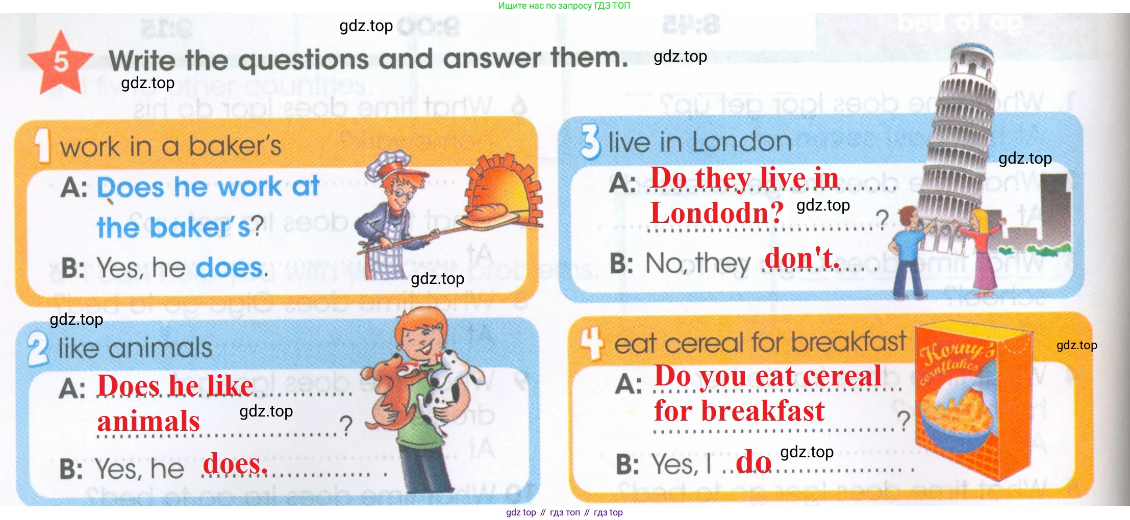 ГДЗ Английский язык (english), 4 класс Рабочая тетрадь (workbook), авторы: Баранова Ксения Михайловна (Baranova Ksenia), Бадулина Ольга Ивановна, Копылова Виктория Викторовна (Kopylova Victoria), Мильруд Радислав Петрович (Millrood Radislav), Эванс Вирджиния (Evans Virginia), издательство Просвещение, Москва, 2023, оранжевого цвета, Часть ( Part) 1, страница 26, номер 5, Решение 2