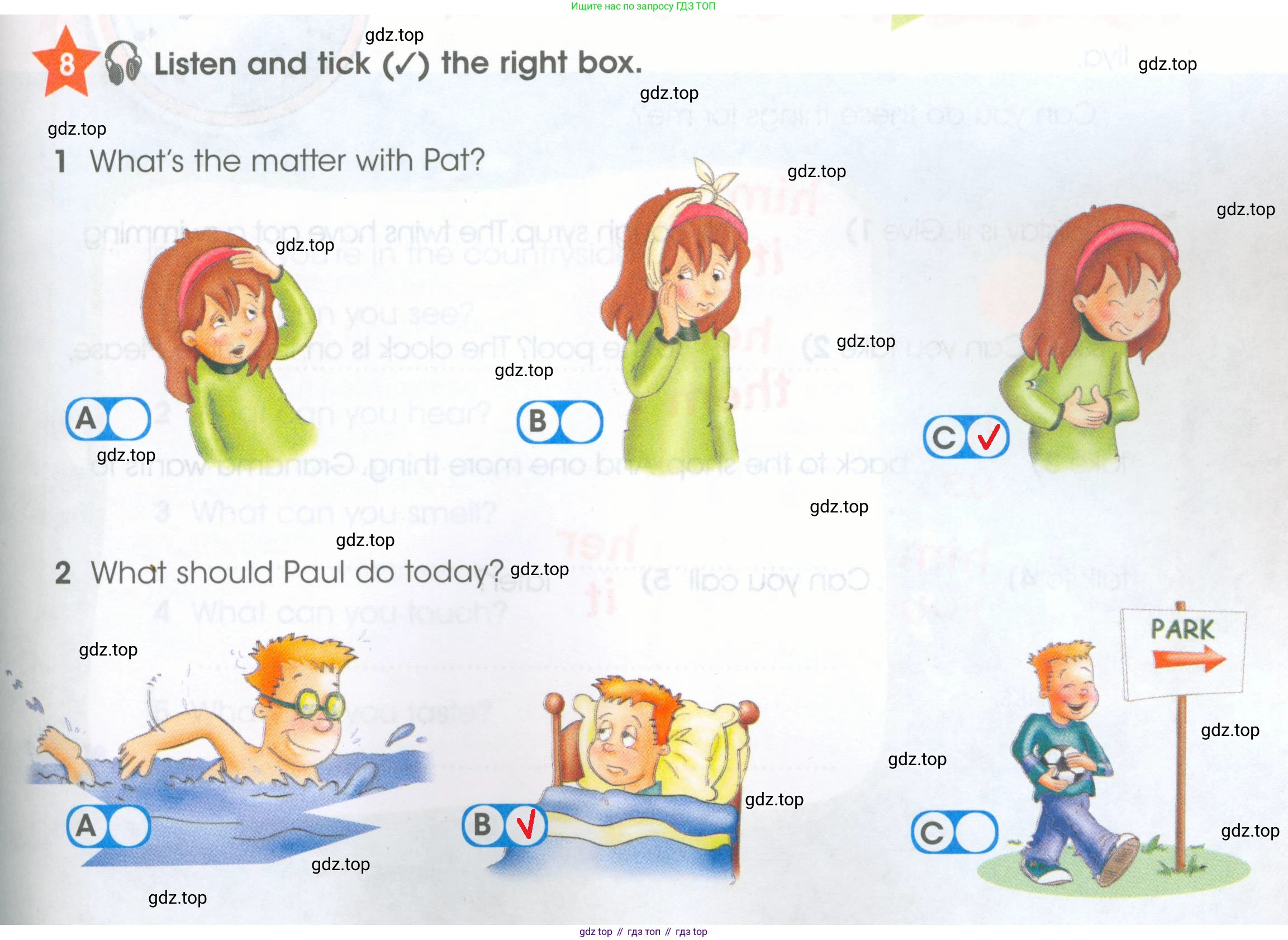 ГДЗ Английский язык (english), 4 класс Рабочая тетрадь (workbook), авторы: Баранова Ксения Михайловна (Baranova Ksenia), Бадулина Ольга Ивановна, Копылова Виктория Викторовна (Kopylova Victoria), Мильруд Радислав Петрович (Millrood Radislav), Эванс Вирджиния (Evans Virginia), издательство Просвещение, Москва, 2023, оранжевого цвета, Часть ( Part) 2, страница 7, номер 8, Решение 2