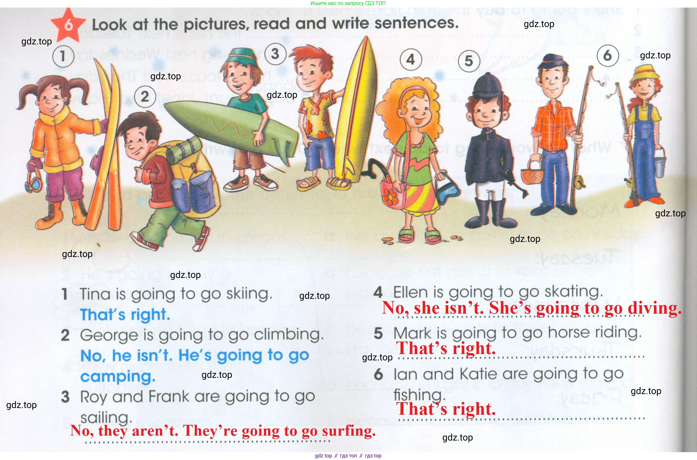 ГДЗ Английский язык (english), 4 класс Рабочая тетрадь (workbook), авторы: Баранова Ксения Михайловна (Baranova Ksenia), Бадулина Ольга Ивановна, Копылова Виктория Викторовна (Kopylova Victoria), Мильруд Радислав Петрович (Millrood Radislav), Эванс Вирджиния (Evans Virginia), издательство Просвещение, Москва, 2023, оранжевого цвета, Часть ( Part) 2, страница 46, номер 6, Решение 2