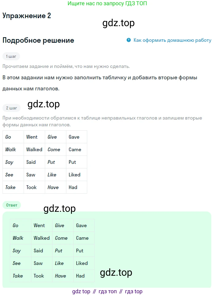 ГДЗ Английский язык (english), 4 класс Учебник, авторы: Биболетова Мерем Забатовна, Денисенко Ольга Анатольевна, Трубанева Наталия Николаевна, издательство Просвещение, Москва, 2015 - 2023, оранжевого цвета, страница 62, номер 2, Решение