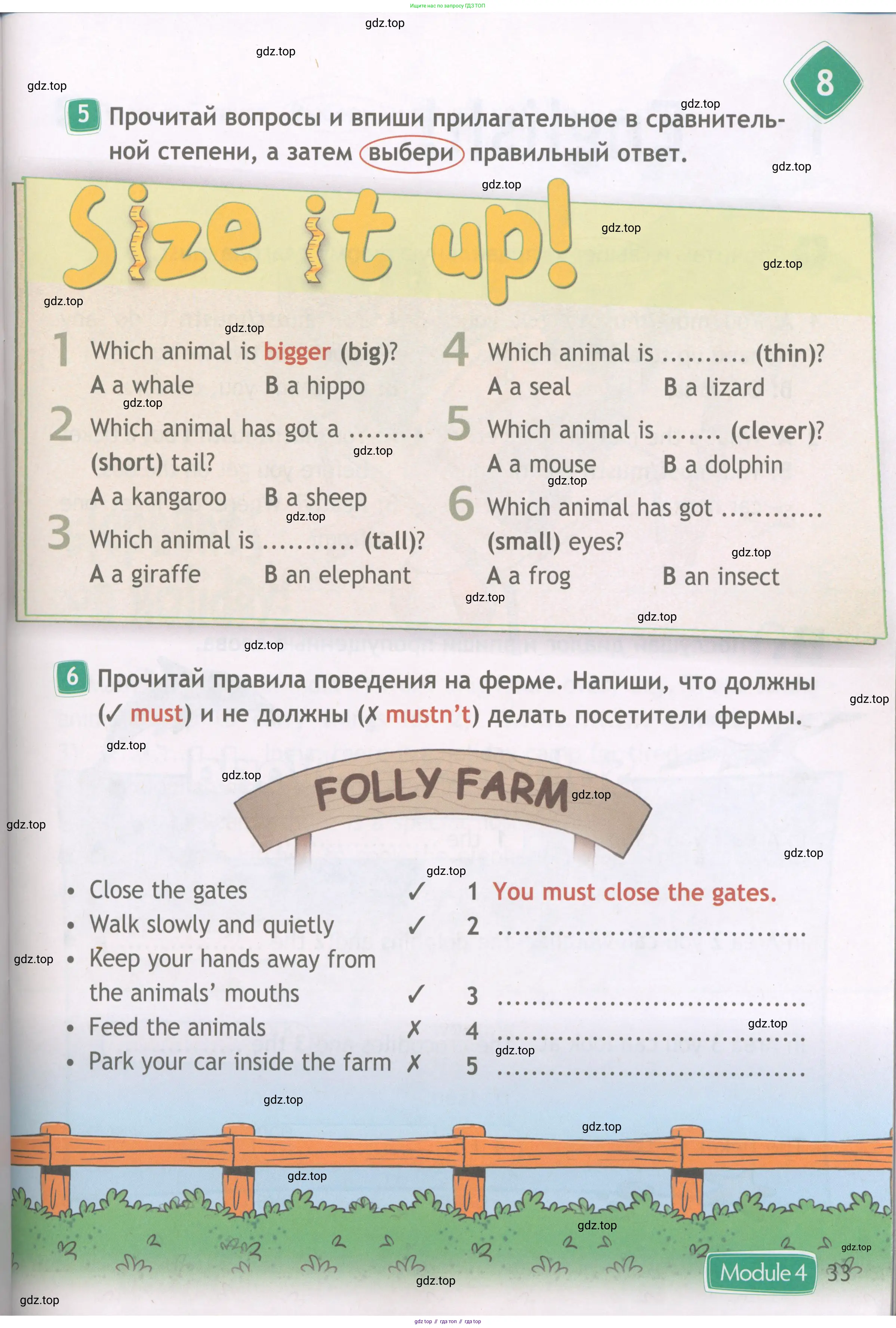 Английский язык (english), 4 класс Рабочая тетрадь (workbook), авторы: Быкова Надежда Ильинична (Bykova Nadezhda), Дули Дженни (Dooley Jenny), Поспелова Марина Давидовна (Pospelova Marina), Эванс Вирджиния (Evans Virginia), издательство Просвещение, Москва, 2023, красного цвета, страница 33