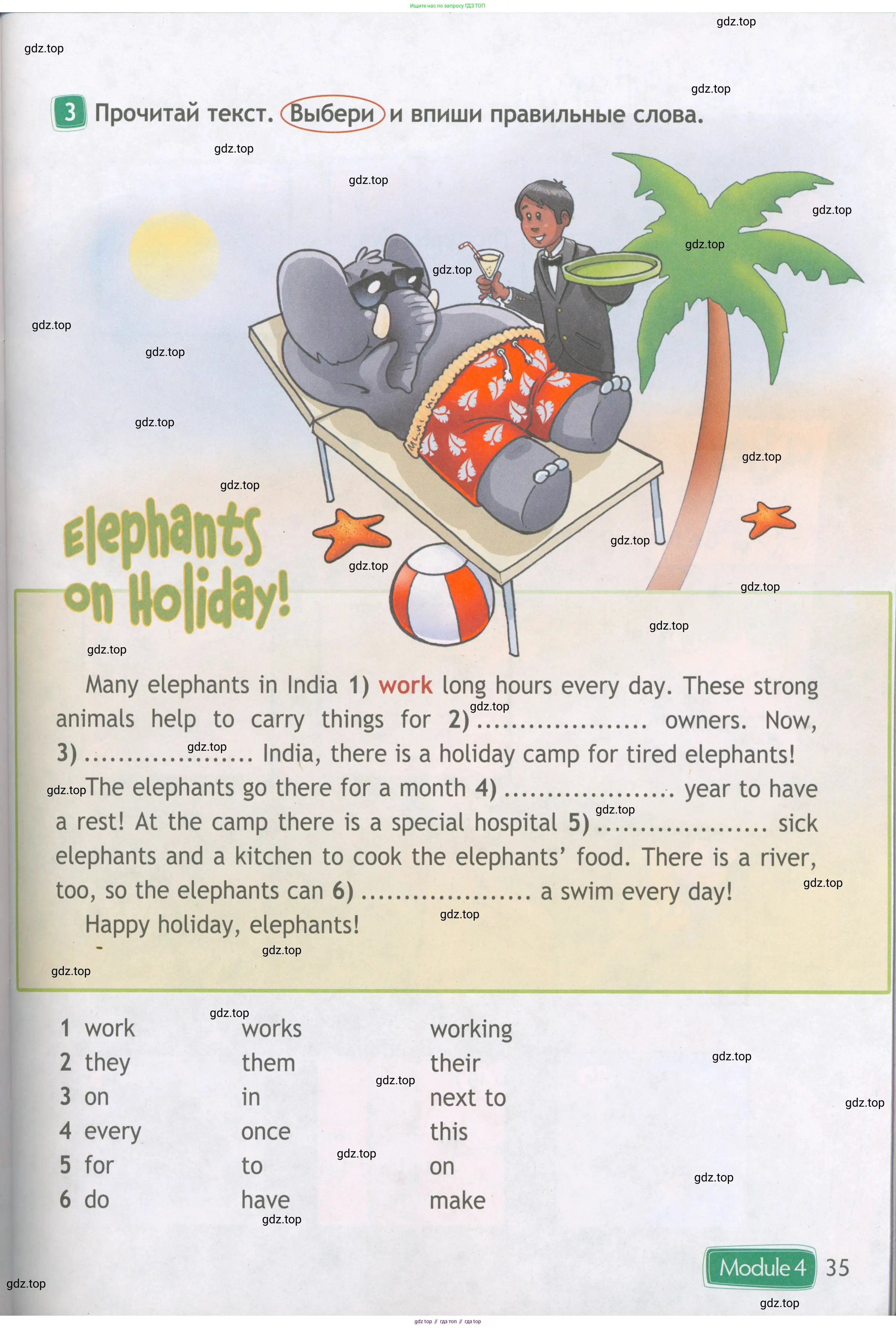 ГДЗ Английский язык (english), 4 класс Рабочая тетрадь (workbook), авторы: Быкова Надежда Ильинична (Bykova Nadezhda), Дули Дженни (Dooley Jenny), Поспелова Марина Давидовна (Pospelova Marina), Эванс Вирджиния (Evans Virginia), издательство Просвещение, Москва, 2023, красного цвета, страница 35