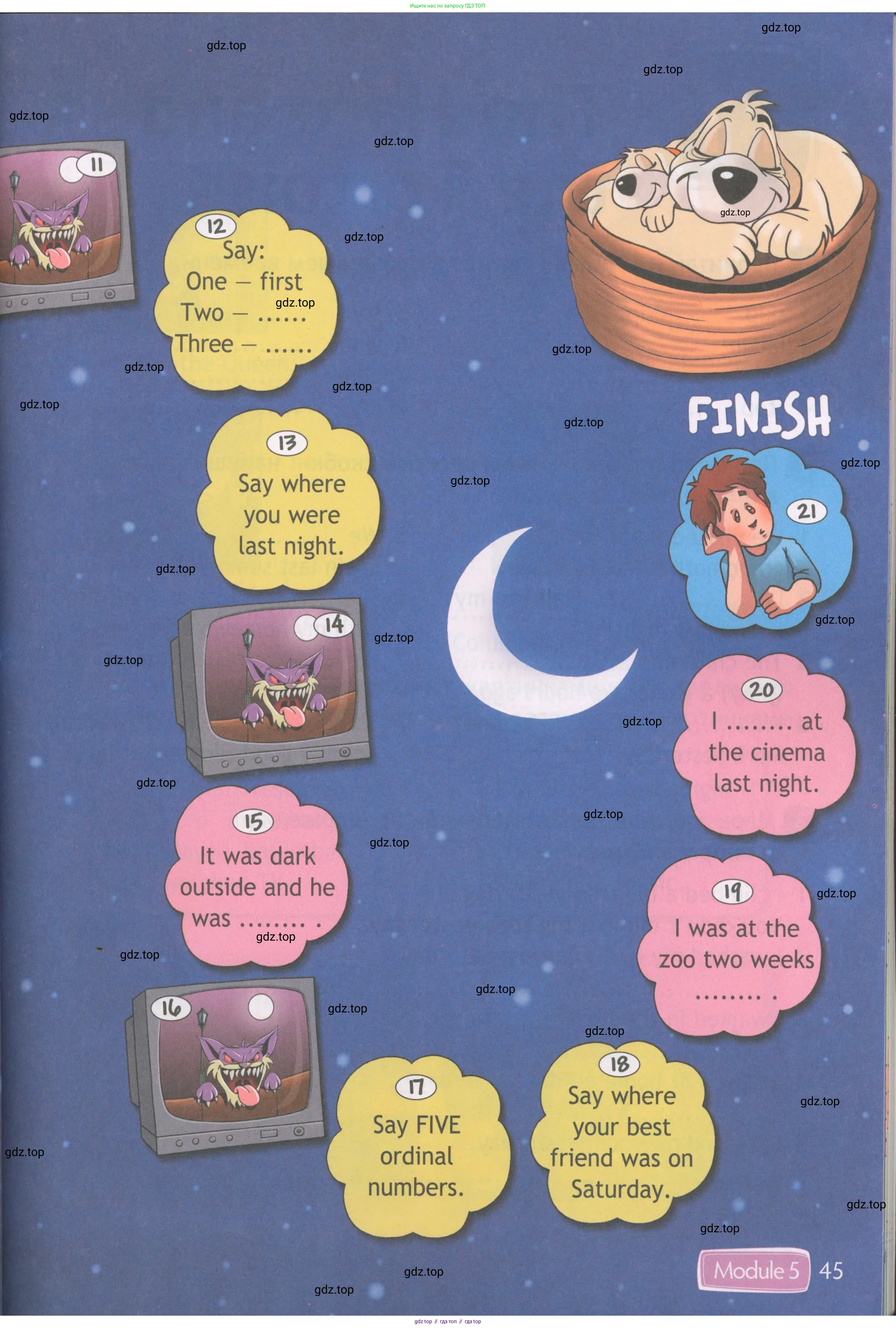 Английский язык (english), 4 класс Рабочая тетрадь (workbook), авторы: Быкова Надежда Ильинична (Bykova Nadezhda), Дули Дженни (Dooley Jenny), Поспелова Марина Давидовна (Pospelova Marina), Эванс Вирджиния (Evans Virginia), издательство Просвещение, Москва, 2023, красного цвета, страница 45