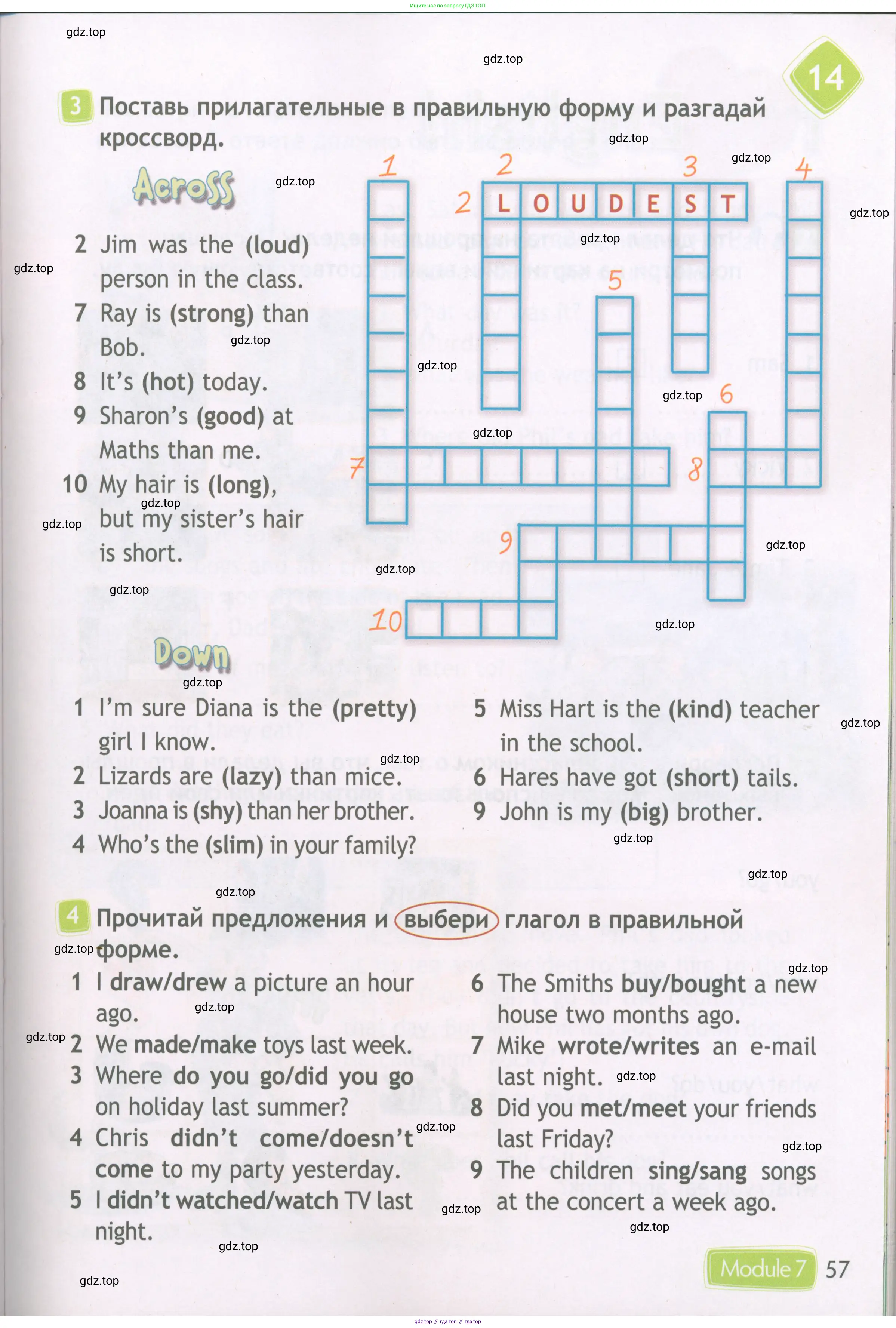 Английский язык (english), 4 класс Рабочая тетрадь (workbook), авторы: Быкова Надежда Ильинична (Bykova Nadezhda), Дули Дженни (Dooley Jenny), Поспелова Марина Давидовна (Pospelova Marina), Эванс Вирджиния (Evans Virginia), издательство Просвещение, Москва, 2023, красного цвета, страница 57