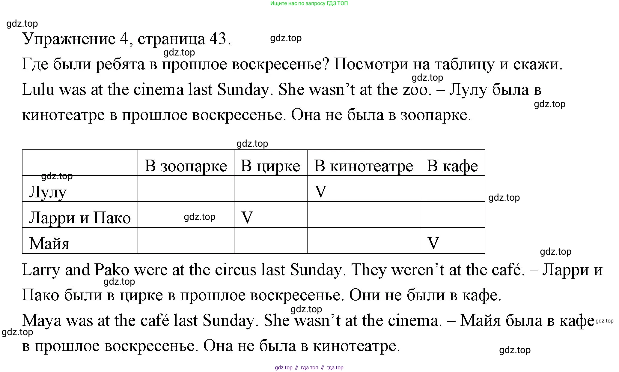 Английский язык (english), 4 класс Рабочая тетрадь (workbook), авторы: Быкова Надежда Ильинична (Bykova Nadezhda), Дули Дженни (Dooley Jenny), Поспелова Марина Давидовна (Pospelova Marina), Эванс Вирджиния (Evans Virginia), издательство Просвещение, Москва, 2023, красного цвета, страница 43, номер 4, Решение 1