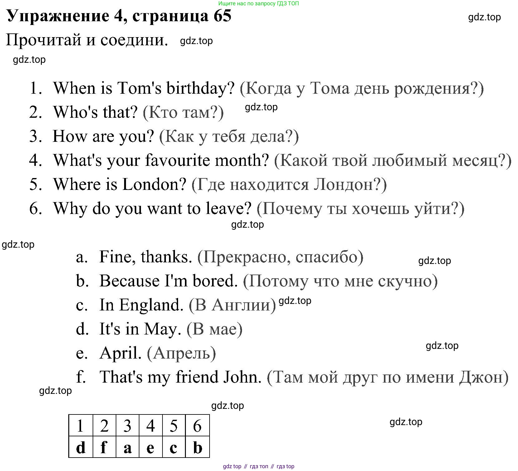 Английский язык (english), 4 класс Рабочая тетрадь (workbook), авторы: Быкова Надежда Ильинична (Bykova Nadezhda), Дули Дженни (Dooley Jenny), Поспелова Марина Давидовна (Pospelova Marina), Эванс Вирджиния (Evans Virginia), издательство Просвещение, Москва, 2023, красного цвета, страница 65, номер 4, Решение 2