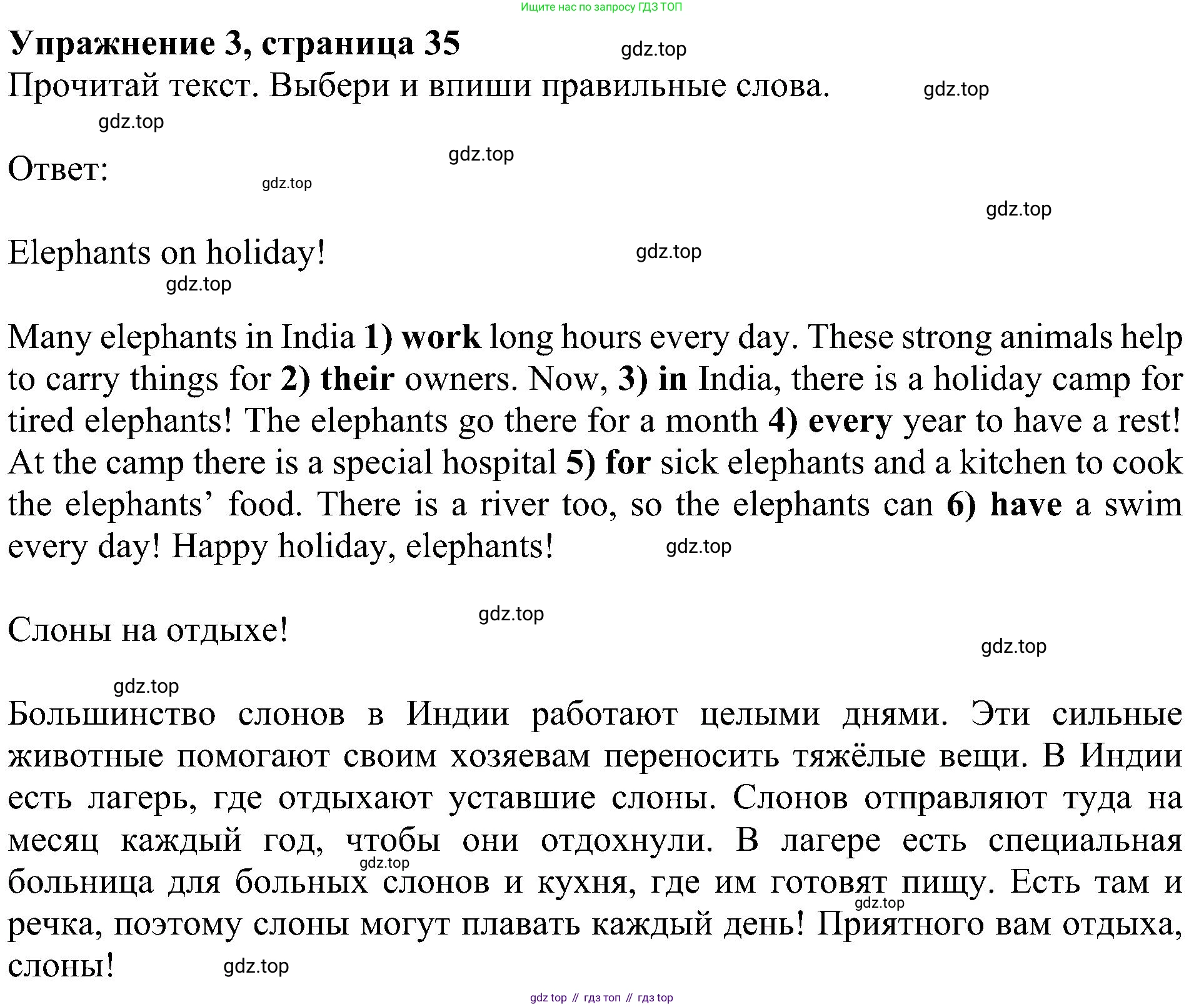 ГДЗ Английский язык (english), 4 класс Рабочая тетрадь (workbook), авторы: Быкова Надежда Ильинична (Bykova Nadezhda), Дули Дженни (Dooley Jenny), Поспелова Марина Давидовна (Pospelova Marina), Эванс Вирджиния (Evans Virginia), издательство Просвещение, Москва, 2023, красного цвета, страница 35, номер 3, Решение 3