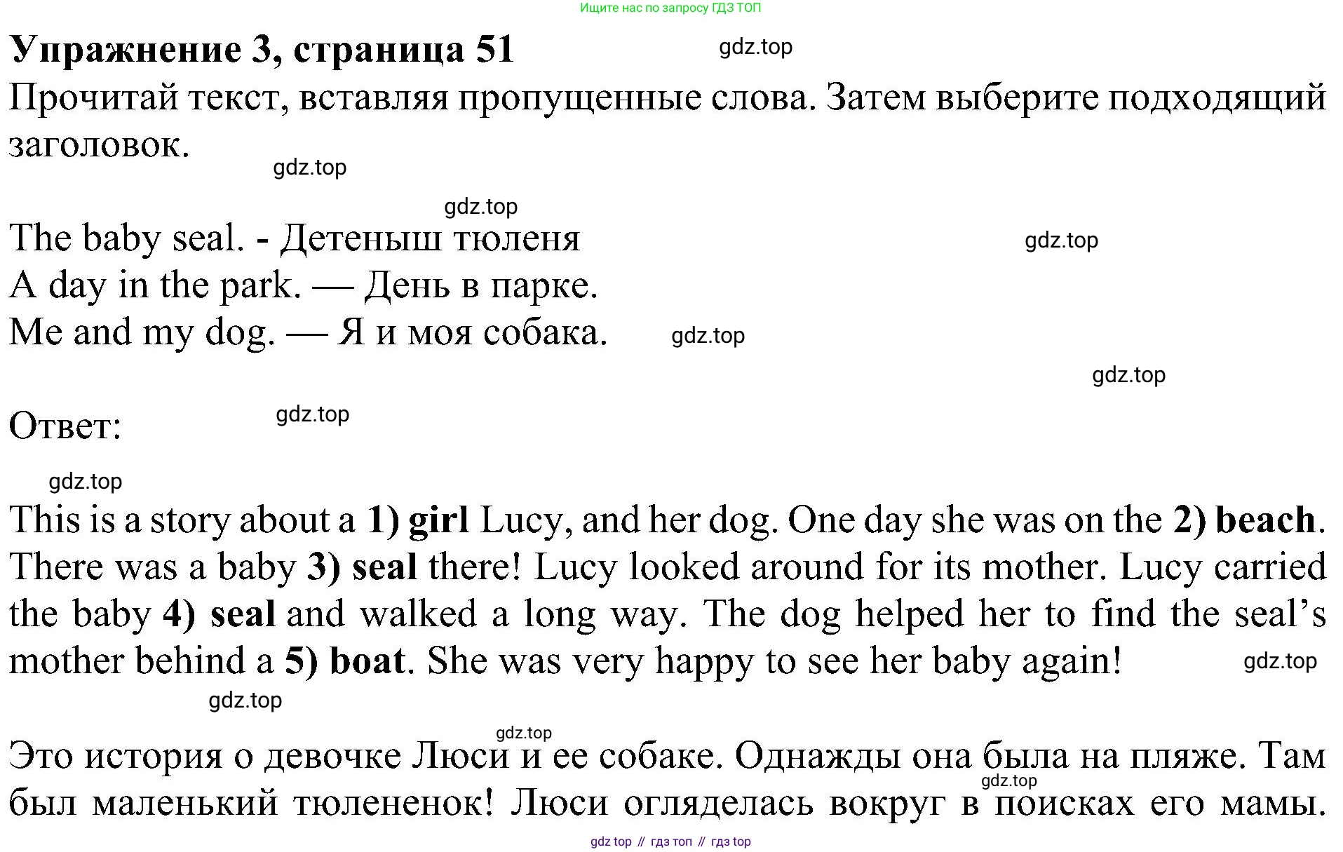Английский язык (english), 4 класс Рабочая тетрадь (workbook), авторы: Быкова Надежда Ильинична (Bykova Nadezhda), Дули Дженни (Dooley Jenny), Поспелова Марина Давидовна (Pospelova Marina), Эванс Вирджиния (Evans Virginia), издательство Просвещение, Москва, 2023, красного цвета, страница 51, номер 3, Решение 3