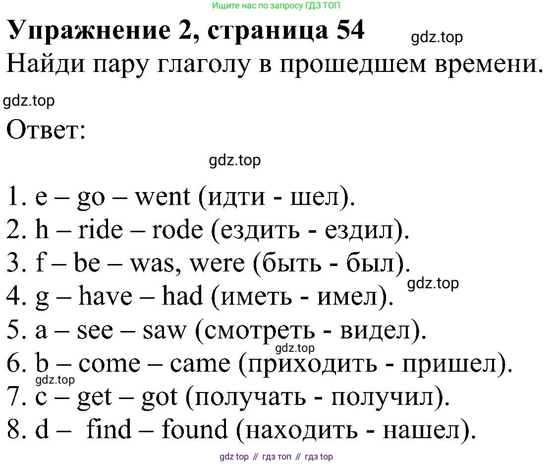 ГДЗ Английский язык (english), 4 класс Рабочая тетрадь (workbook), авторы: Быкова Надежда Ильинична (Bykova Nadezhda), Дули Дженни (Dooley Jenny), Поспелова Марина Давидовна (Pospelova Marina), Эванс Вирджиния (Evans Virginia), издательство Просвещение, Москва, 2023, красного цвета, страница 54, номер 2, Решение 3