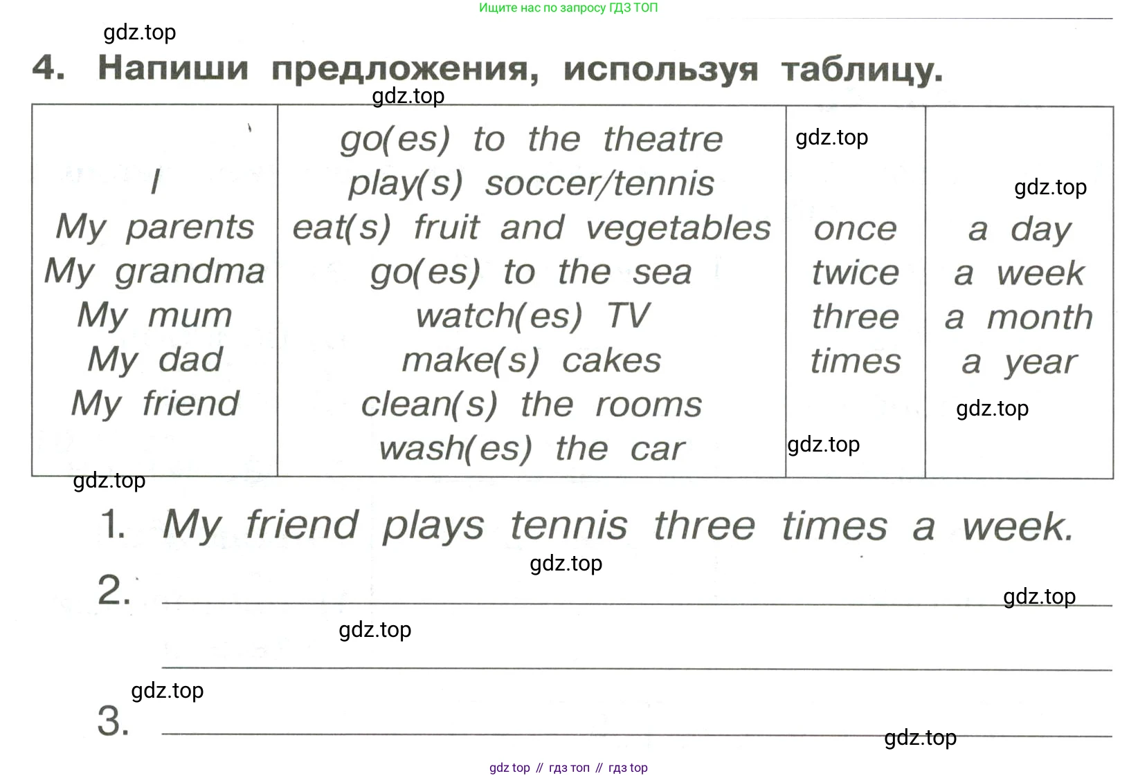 Английский язык (english), 4 класс Сборник упражнений, авторы: Быкова Надежда Ильинична (Bykova Nadezhda), Поспелова Марина Давидовна (Pospelova Marina), издательство Просвещение, Москва, 2023, оранжевого цвета, страница 42, номер 4, Условие