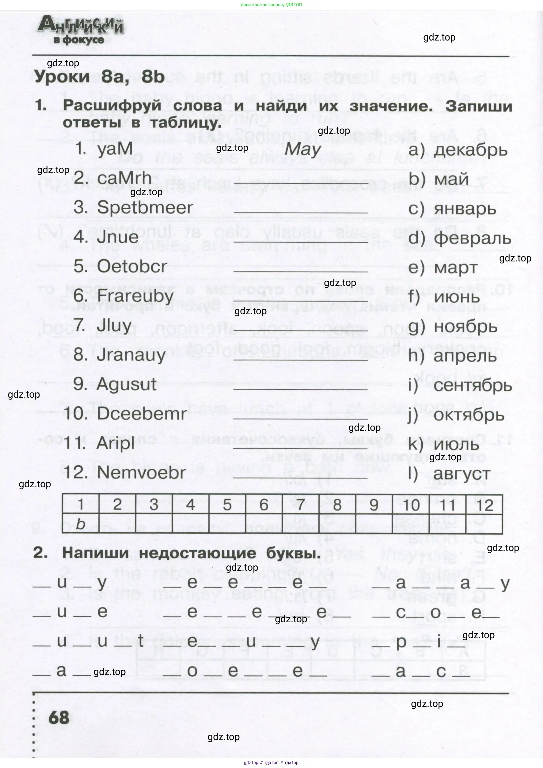 Английский язык (english), 4 класс Сборник упражнений, авторы: Быкова Надежда Ильинична (Bykova Nadezhda), Поспелова Марина Давидовна (Pospelova Marina), издательство Просвещение, Москва, 2023, оранжевого цвета, страница 68