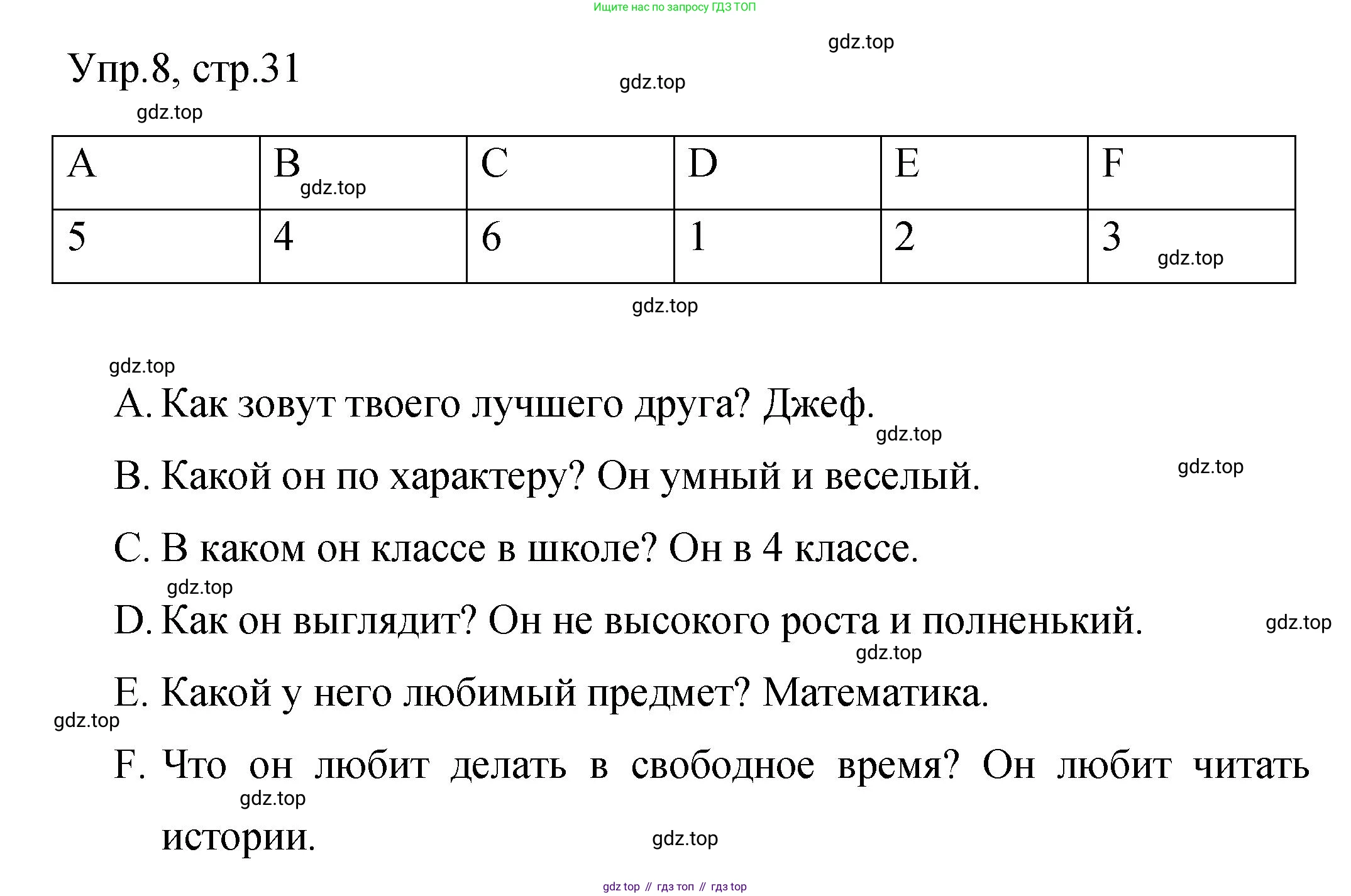 Английский язык (english), 4 класс Сборник упражнений, авторы: Быкова Надежда Ильинична (Bykova Nadezhda), Поспелова Марина Давидовна (Pospelova Marina), издательство Просвещение, Москва, 2023, оранжевого цвета, страница 31, номер 8, Решение 1