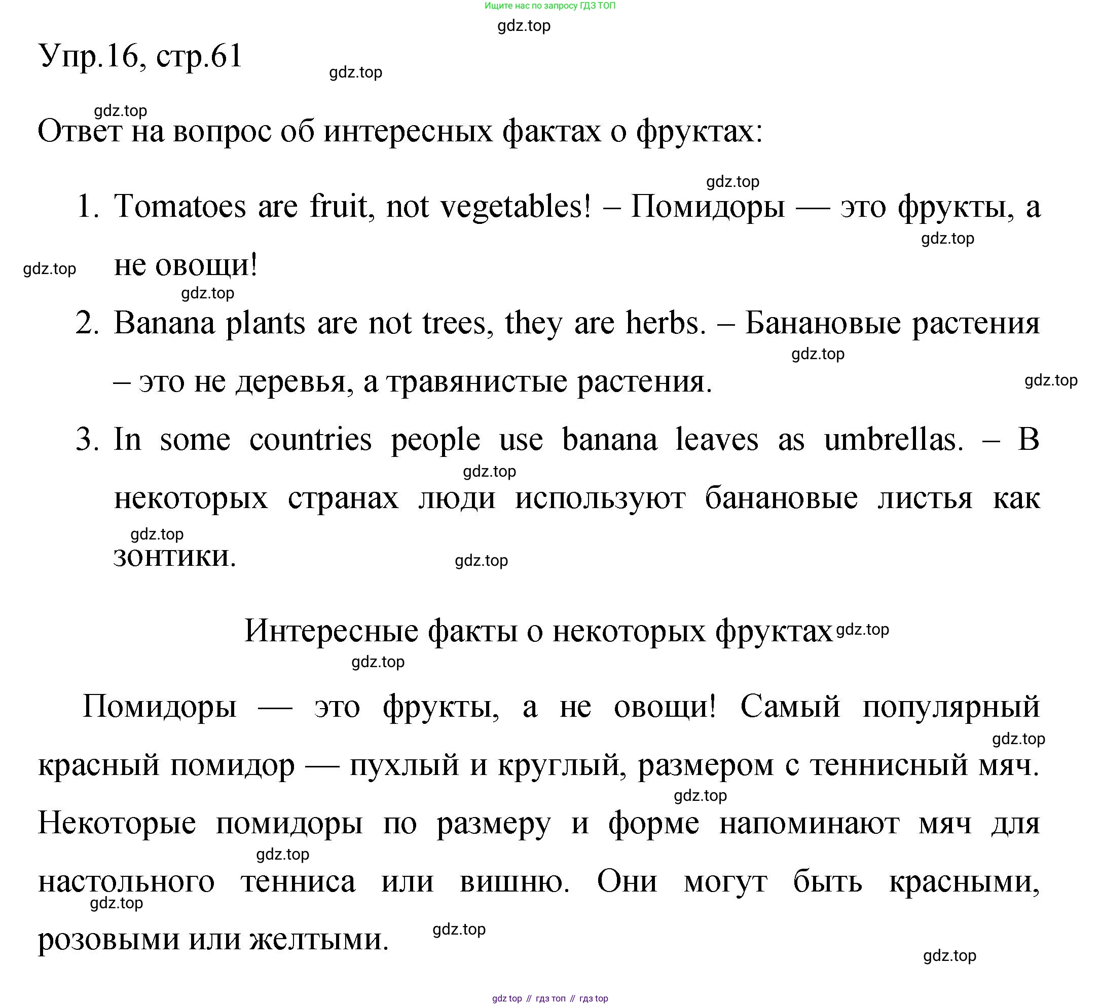 Английский язык (english), 4 класс Сборник упражнений, авторы: Быкова Надежда Ильинична (Bykova Nadezhda), Поспелова Марина Давидовна (Pospelova Marina), издательство Просвещение, Москва, 2023, оранжевого цвета, страница 61, номер 16, Решение 1
