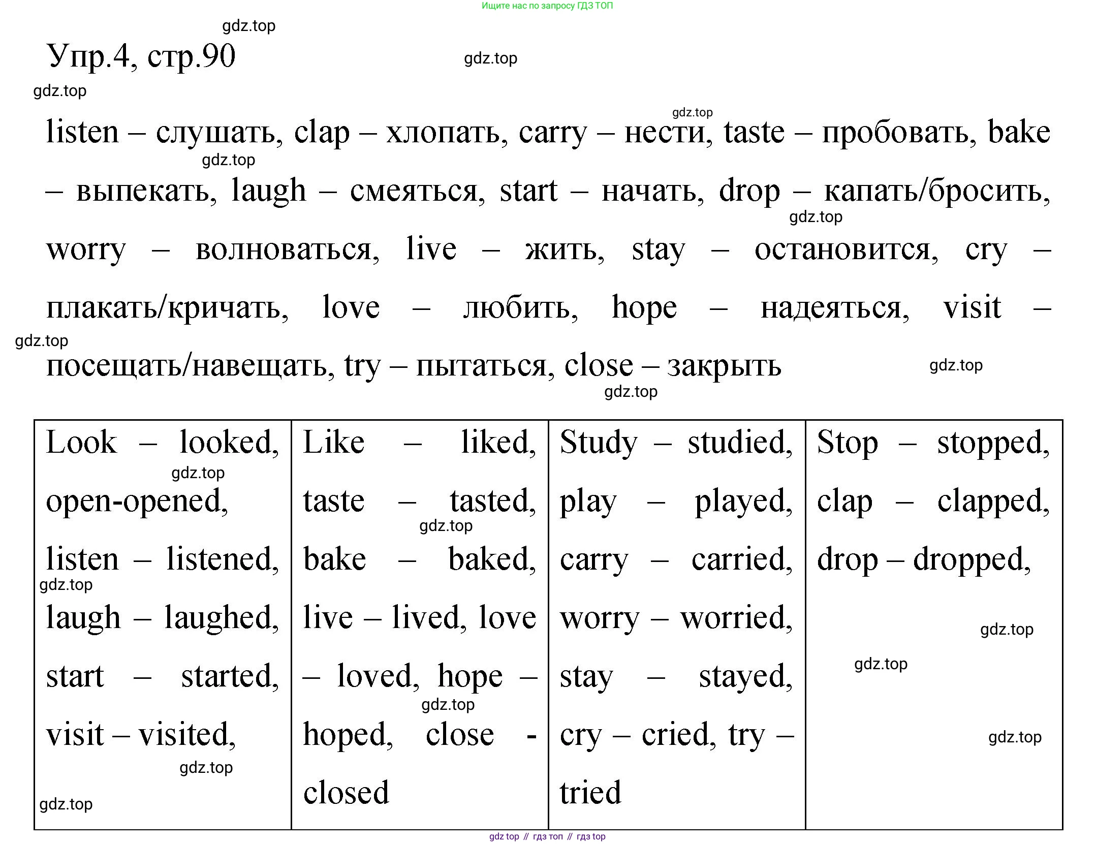 Английский язык (english), 4 класс Сборник упражнений, авторы: Быкова Надежда Ильинична (Bykova Nadezhda), Поспелова Марина Давидовна (Pospelova Marina), издательство Просвещение, Москва, 2023, оранжевого цвета, страница 90, номер 4, Решение 1