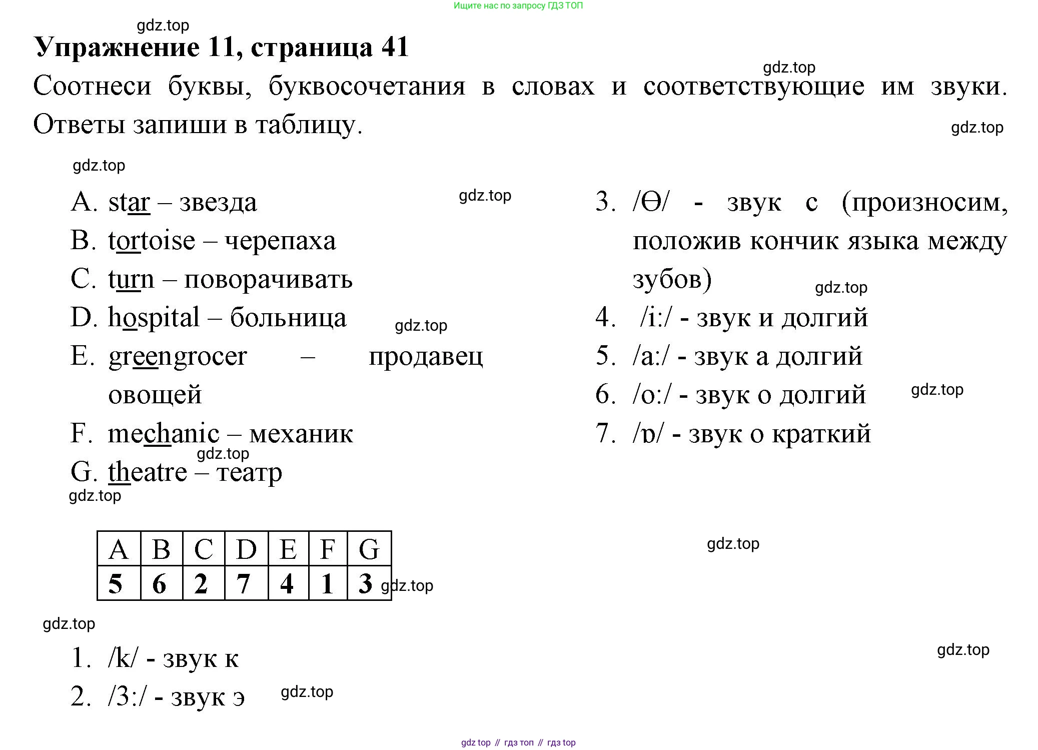 Английский язык (english), 4 класс Сборник упражнений, авторы: Быкова Надежда Ильинична (Bykova Nadezhda), Поспелова Марина Давидовна (Pospelova Marina), издательство Просвещение, Москва, 2023, оранжевого цвета, страница 41, номер 11, Решение 2