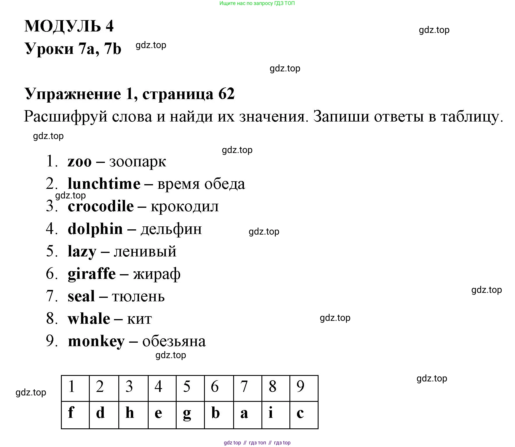 Английский язык (english), 4 класс Сборник упражнений, авторы: Быкова Надежда Ильинична (Bykova Nadezhda), Поспелова Марина Давидовна (Pospelova Marina), издательство Просвещение, Москва, 2023, оранжевого цвета, страница 62, номер 1, Решение 2