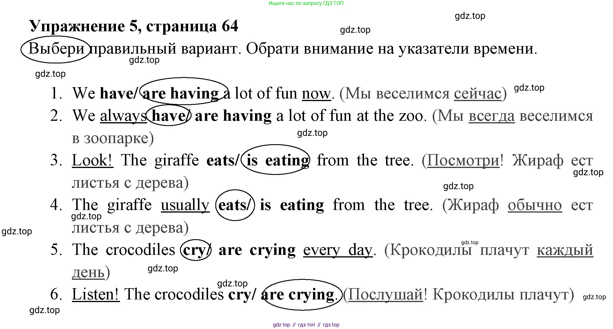 Английский язык (english), 4 класс Сборник упражнений, авторы: Быкова Надежда Ильинична (Bykova Nadezhda), Поспелова Марина Давидовна (Pospelova Marina), издательство Просвещение, Москва, 2023, оранжевого цвета, страница 64, номер 5, Решение 2