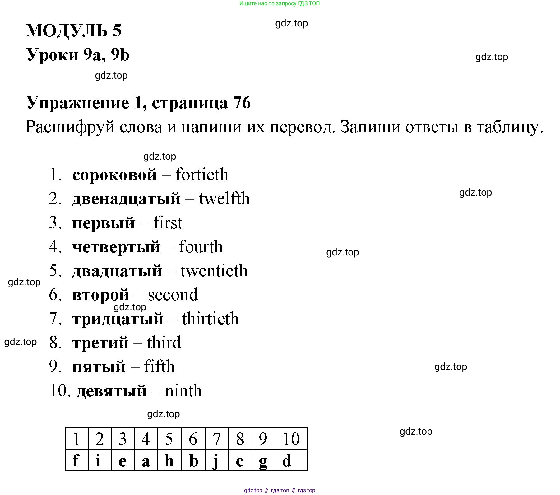 Английский язык (english), 4 класс Сборник упражнений, авторы: Быкова Надежда Ильинична (Bykova Nadezhda), Поспелова Марина Давидовна (Pospelova Marina), издательство Просвещение, Москва, 2023, оранжевого цвета, страница 76, номер 1, Решение 2