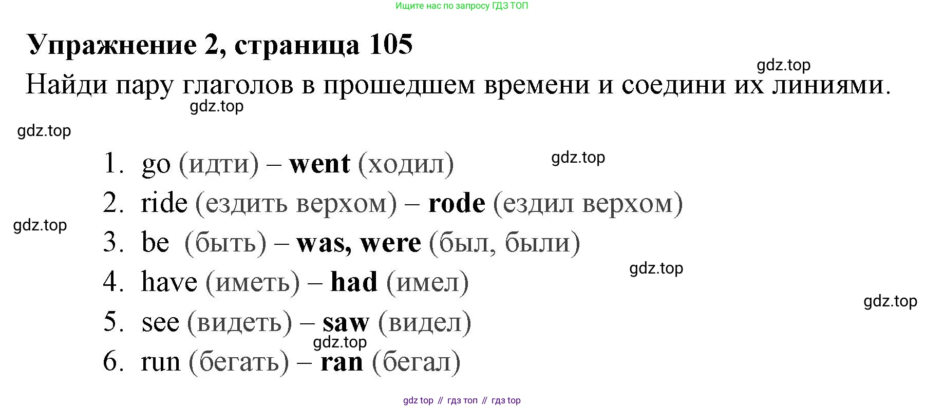 Английский язык (english), 4 класс Сборник упражнений, авторы: Быкова Надежда Ильинична (Bykova Nadezhda), Поспелова Марина Давидовна (Pospelova Marina), издательство Просвещение, Москва, 2023, оранжевого цвета, страница 105, номер 2, Решение 2