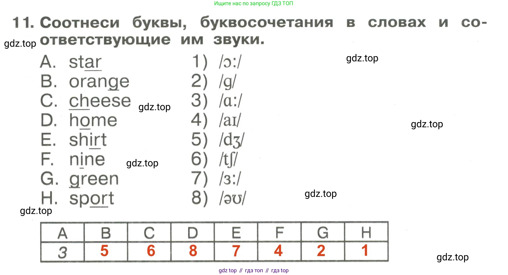Английский язык (english), 4 класс Сборник упражнений, авторы: Быкова Надежда Ильинична (Bykova Nadezhda), Поспелова Марина Давидовна (Pospelova Marina), издательство Просвещение, Москва, 2023, оранжевого цвета, страница 67, номер 11, Решение 3