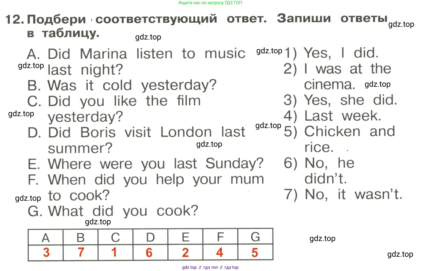 Английский язык (english), 4 класс Сборник упражнений, авторы: Быкова Надежда Ильинична (Bykova Nadezhda), Поспелова Марина Давидовна (Pospelova Marina), издательство Просвещение, Москва, 2023, оранжевого цвета, страница 101, номер 12, Решение 3