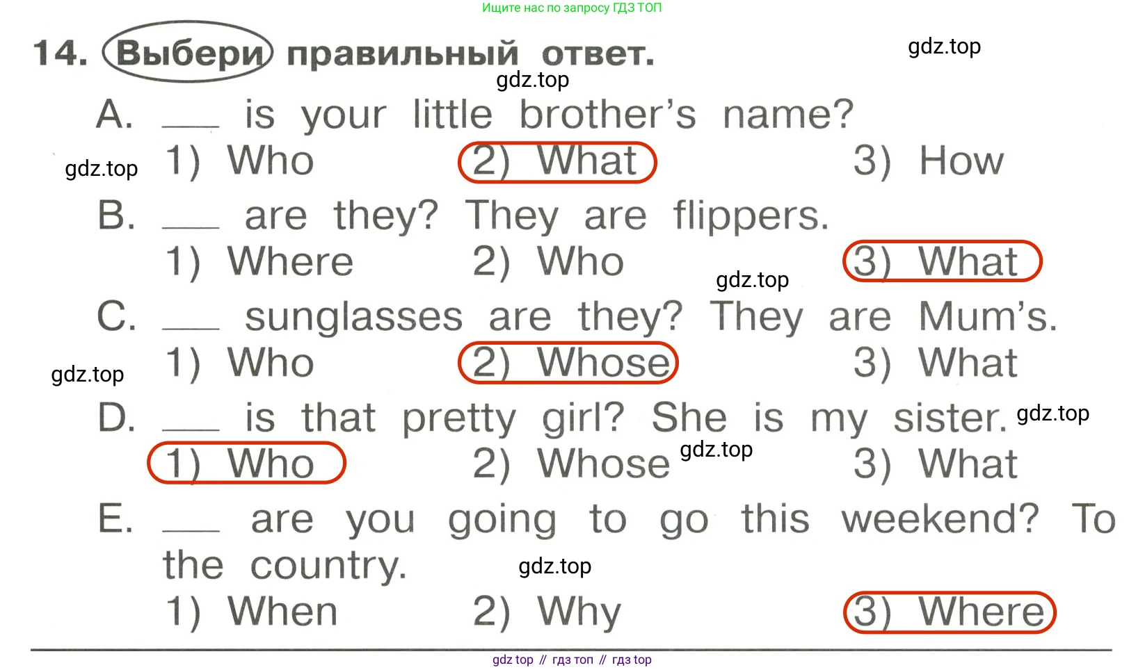 Английский язык (english), 4 класс Сборник упражнений, авторы: Быкова Надежда Ильинична (Bykova Nadezhda), Поспелова Марина Давидовна (Pospelova Marina), издательство Просвещение, Москва, 2023, оранжевого цвета, страница 134, номер 14, Решение 3