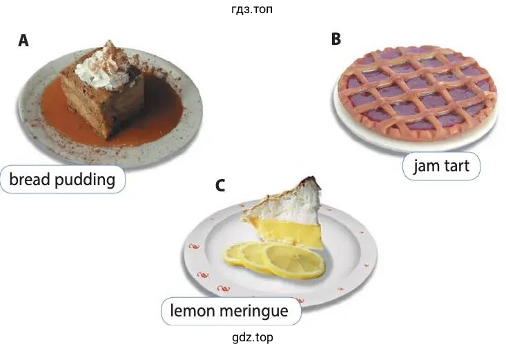 jam tart bread pudding lemon meringue
