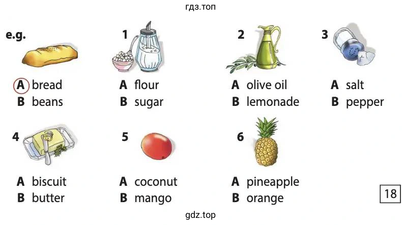 A B bread beans A B flour sugar A B olive oil lemonade A B salt pepper A B biscuit butter A B coconut mango A B pineapple orange